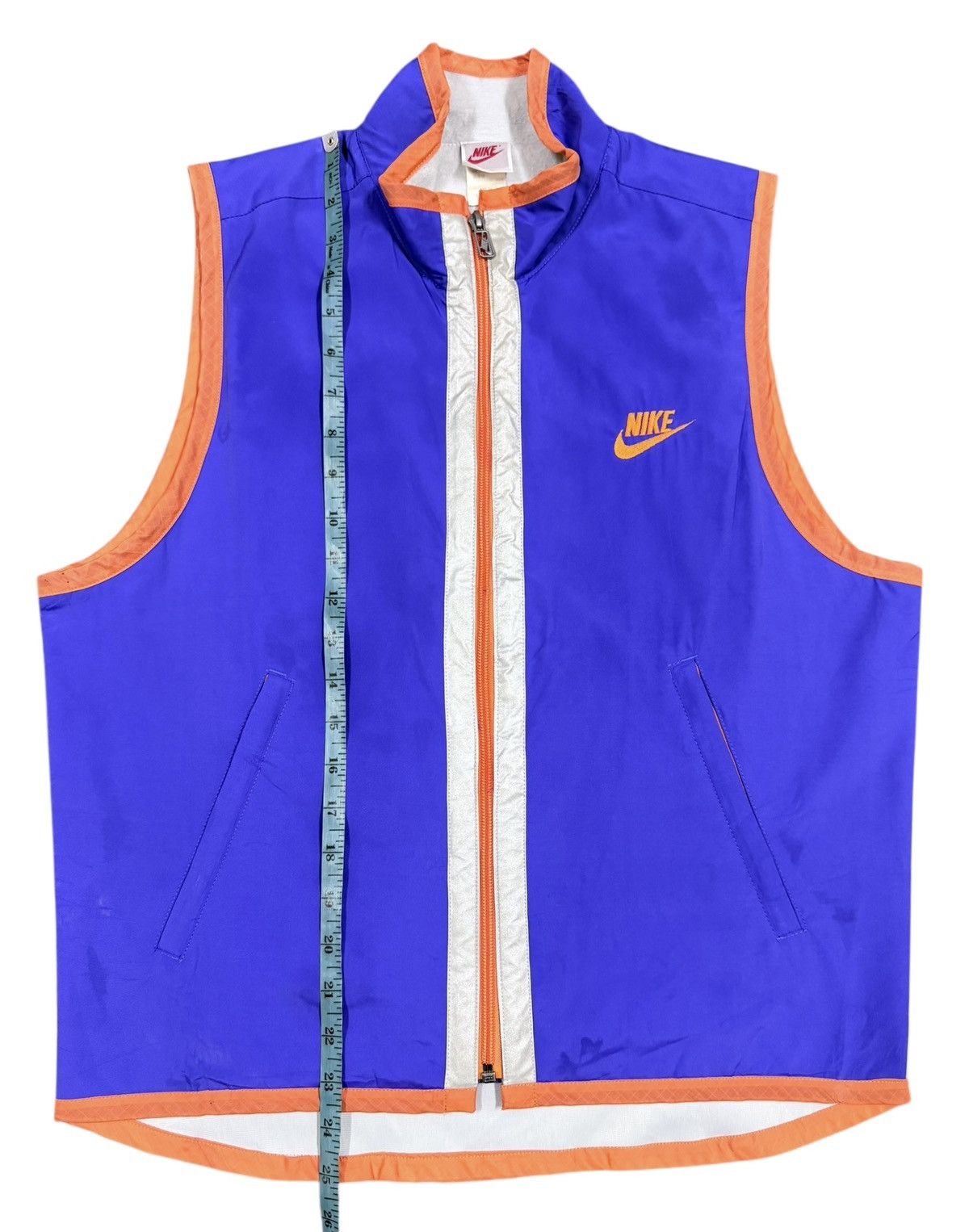 Nike Vtg🌟y2k Nike Multicolor Vest Zipper Jacket Made In Japan Size 40L - 8 Thumbnail