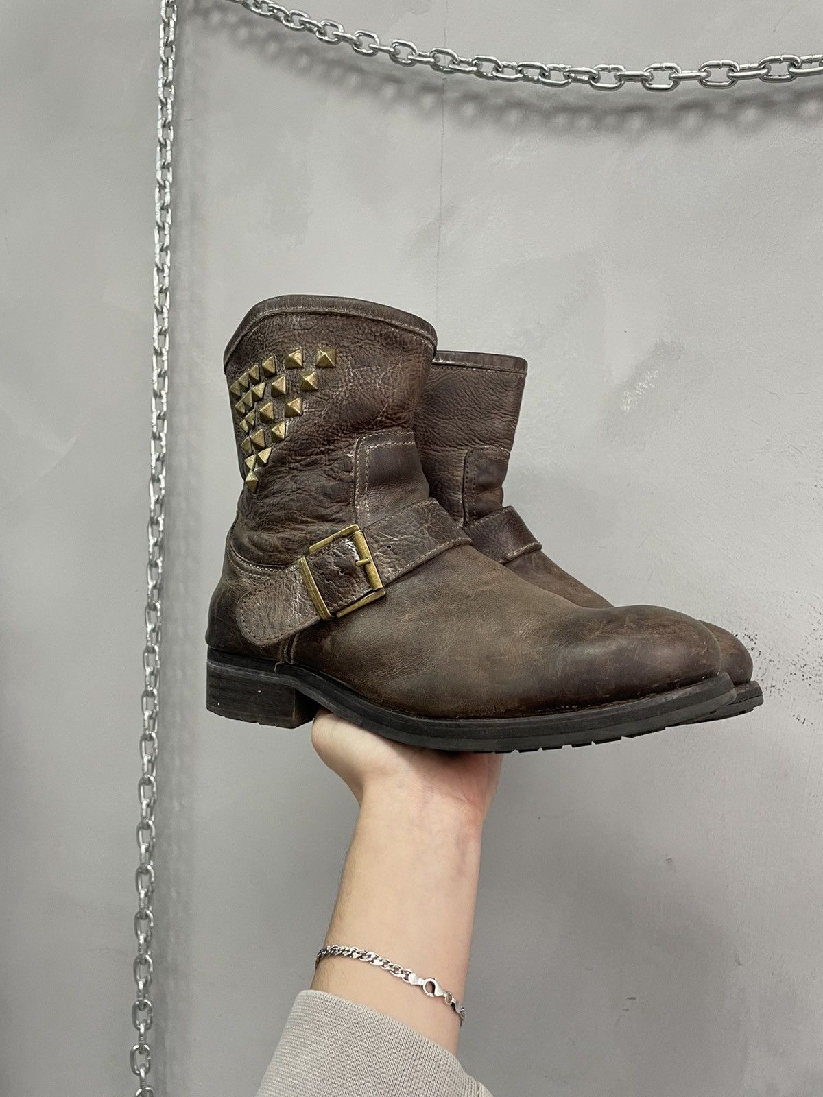 ASH Brown ASH metal detailed ankle boots guidi 90s style Size US 7.5 / EU 40-41 - 1 Thumbnail