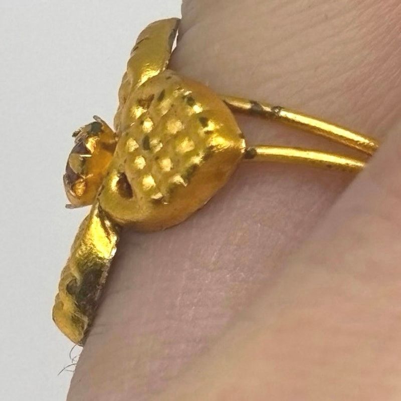 Other Gold & Red Crystal Ring Size ONE SIZE - 3 Thumbnail