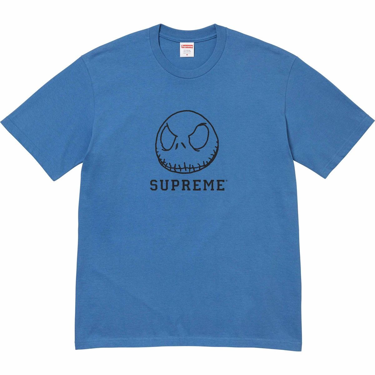 image of Supreme Jack Skellington Tee in Faded Blue, Men's (Size 2XL)