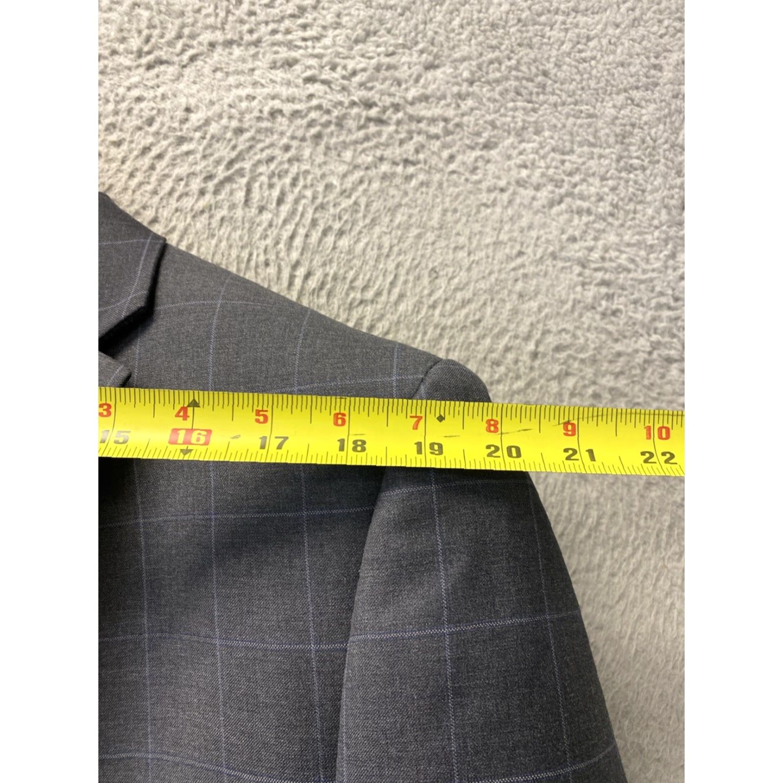 Ralph Lauren VINTAGE Ralph Lauren Blazer Jacket 44R Wool Gray Check Designer Mens Size 44R - 7 Thumbnail