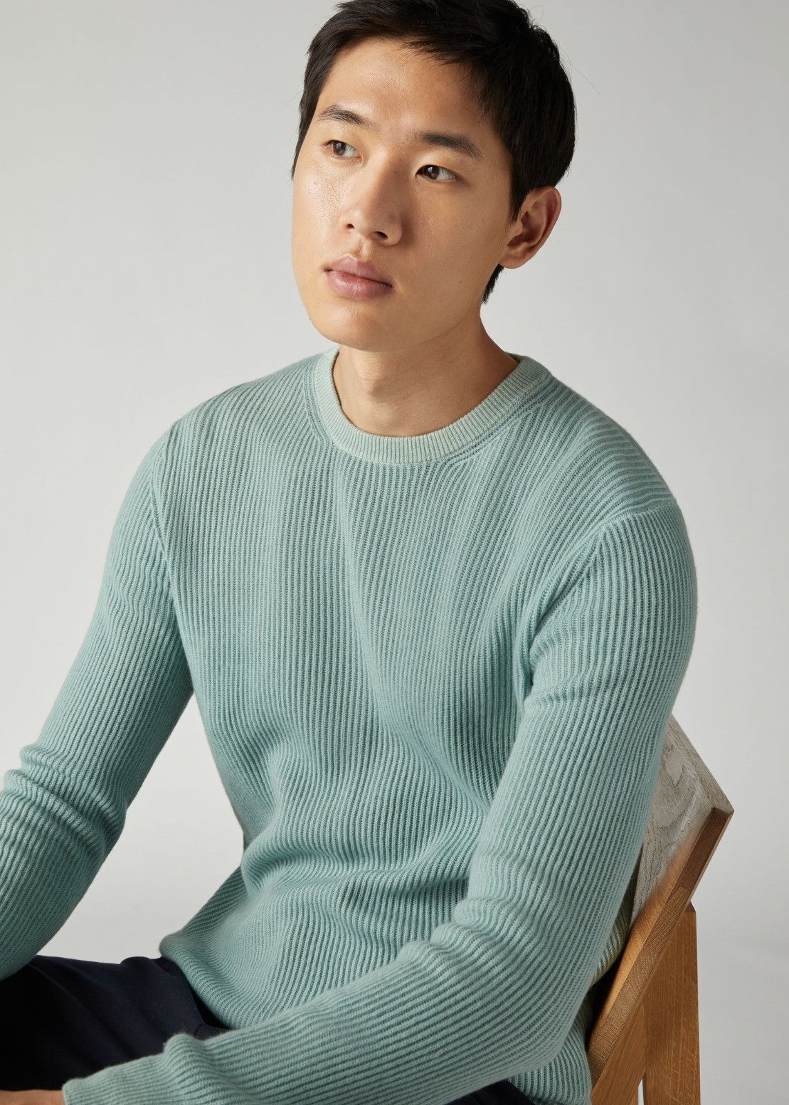 Loro Piana o1srvl11e1124 Roundneck Cashmere Sweater in Light Green Size US S / EU 44-46 / 1 - 3 Thumbnail