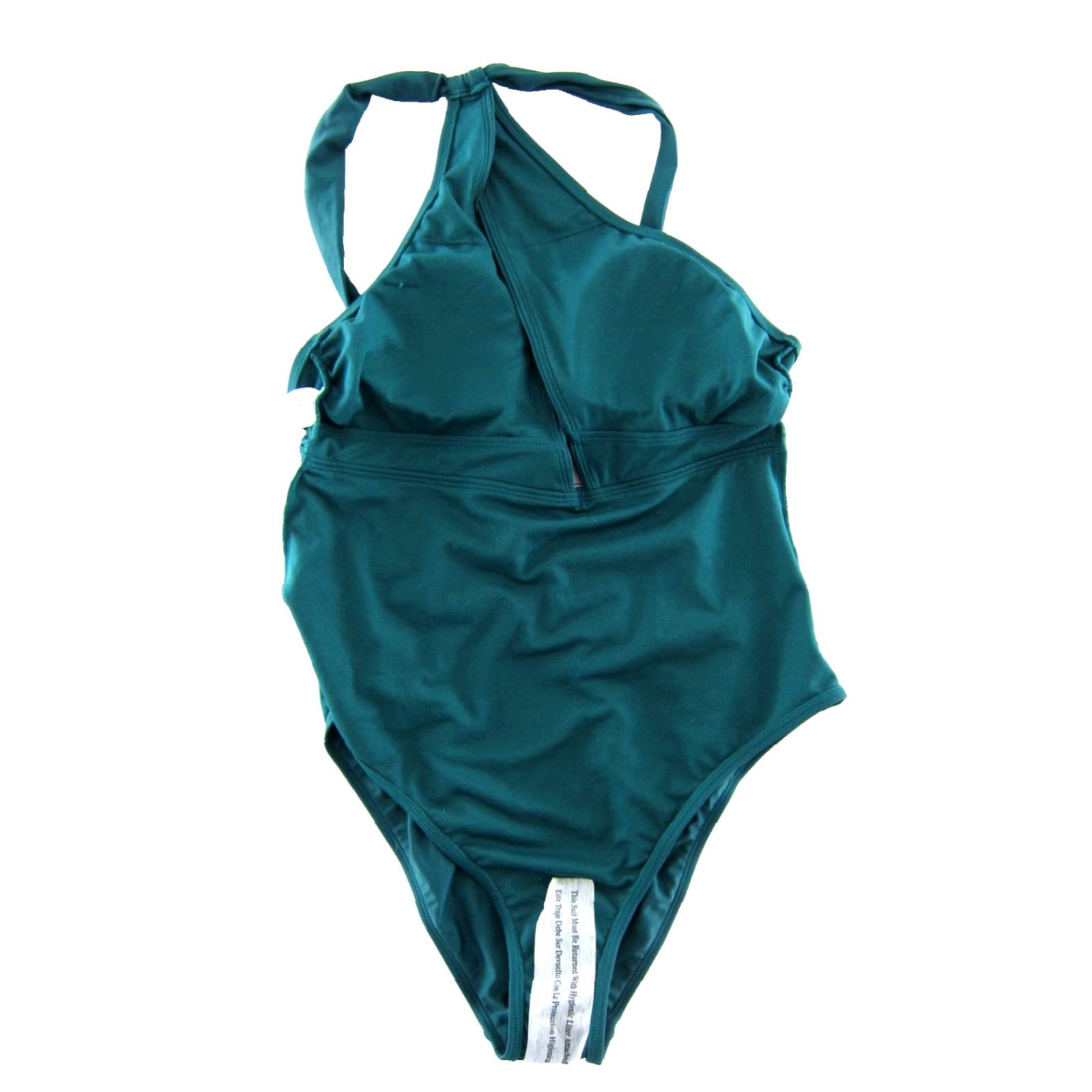 Vintage Shade & Shore NWT Green One Piece Swimsuit M 8-10 Tank Top Built-In Bra 90s Beach Women Size ONE SIZE - 3 Thumbnail