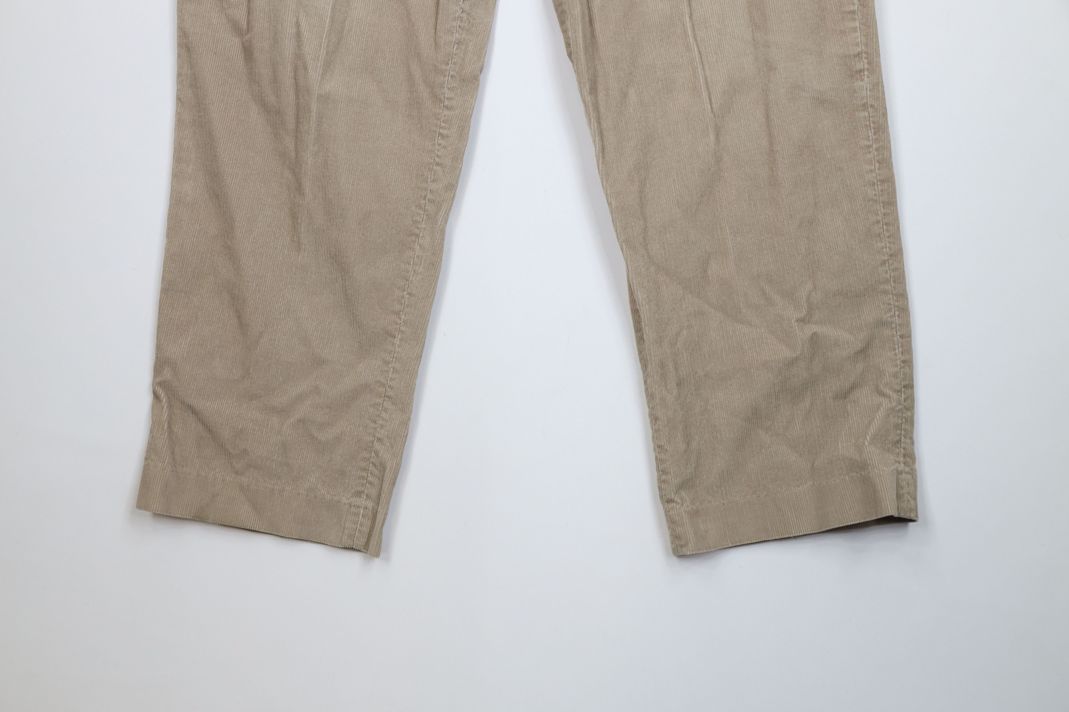 Lands' End Vintage 90s Lands End Pleated Wide Leg Corduroy Chino Pants Size US 34 / EU 50 - 4 Thumbnail