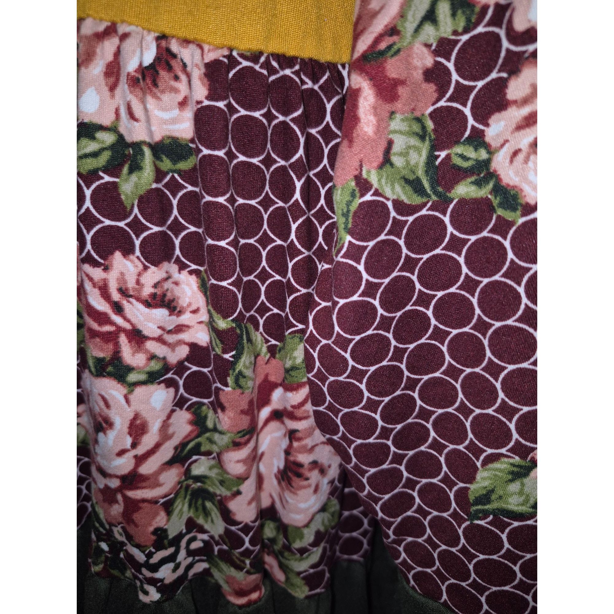 Other Plus Size Color Block Patchwork Long Sleeve Floral & Honeyco Size XXL / US 16-18 / IT 52-54 - 3 Thumbnail