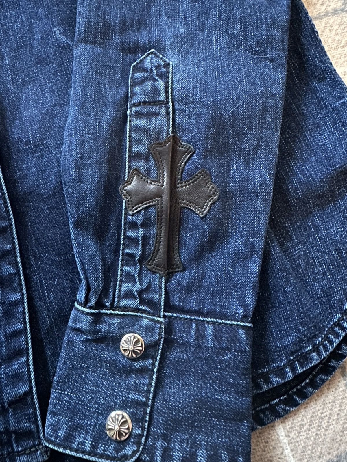 Chrome Hearts Authentic Chrome Hearts Denim Shirt Size S Size S / US 4 / IT 40 - 5 Thumbnail