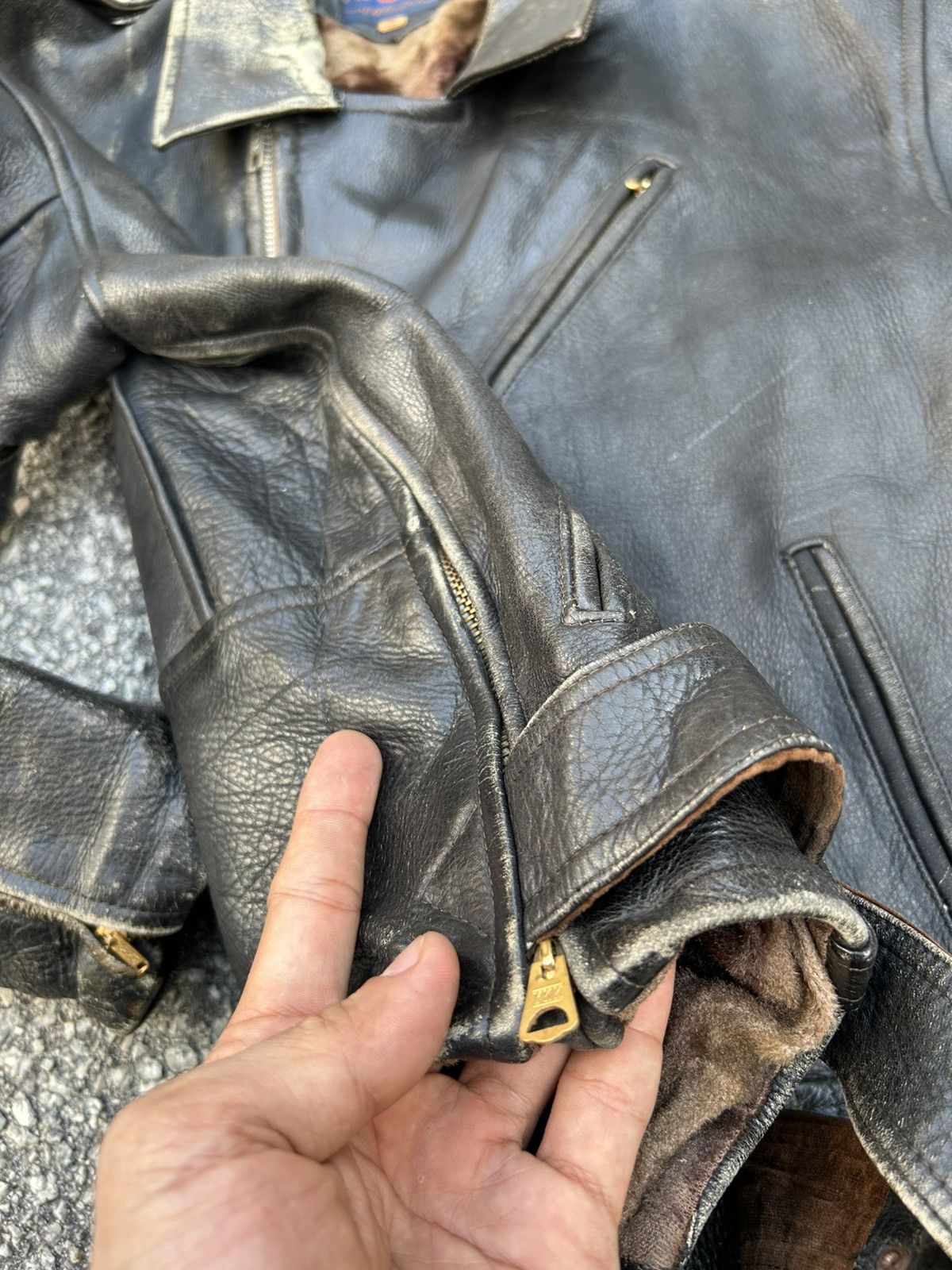 Other Vintage Avant Garde Punk Leather Jacket Size S / US 4 / IT 40 - 12 Thumbnail