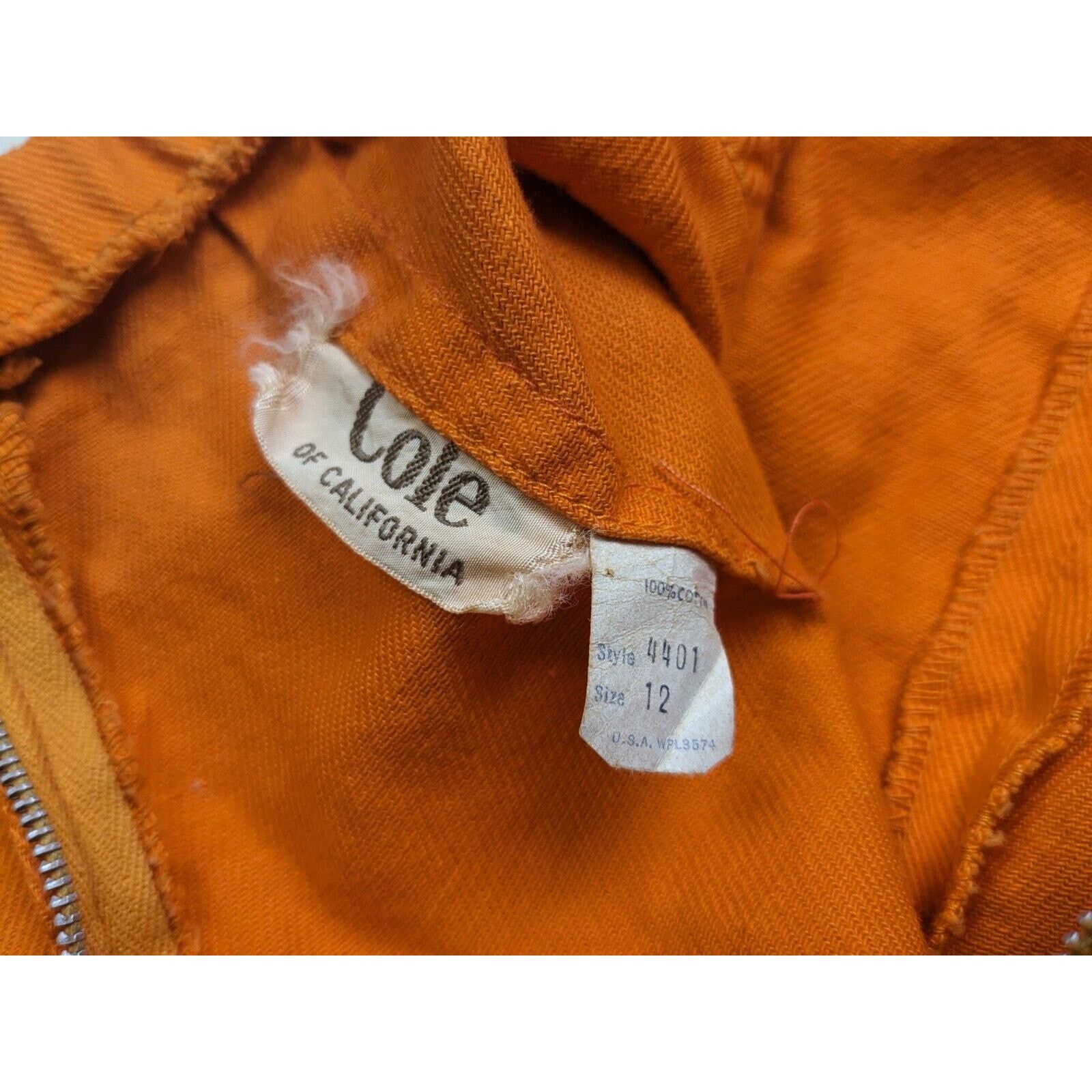 Other 1960's Cole of California Orange Denim Pants High Waist Size 34" / US 12 / IT 48 - 5 Thumbnail