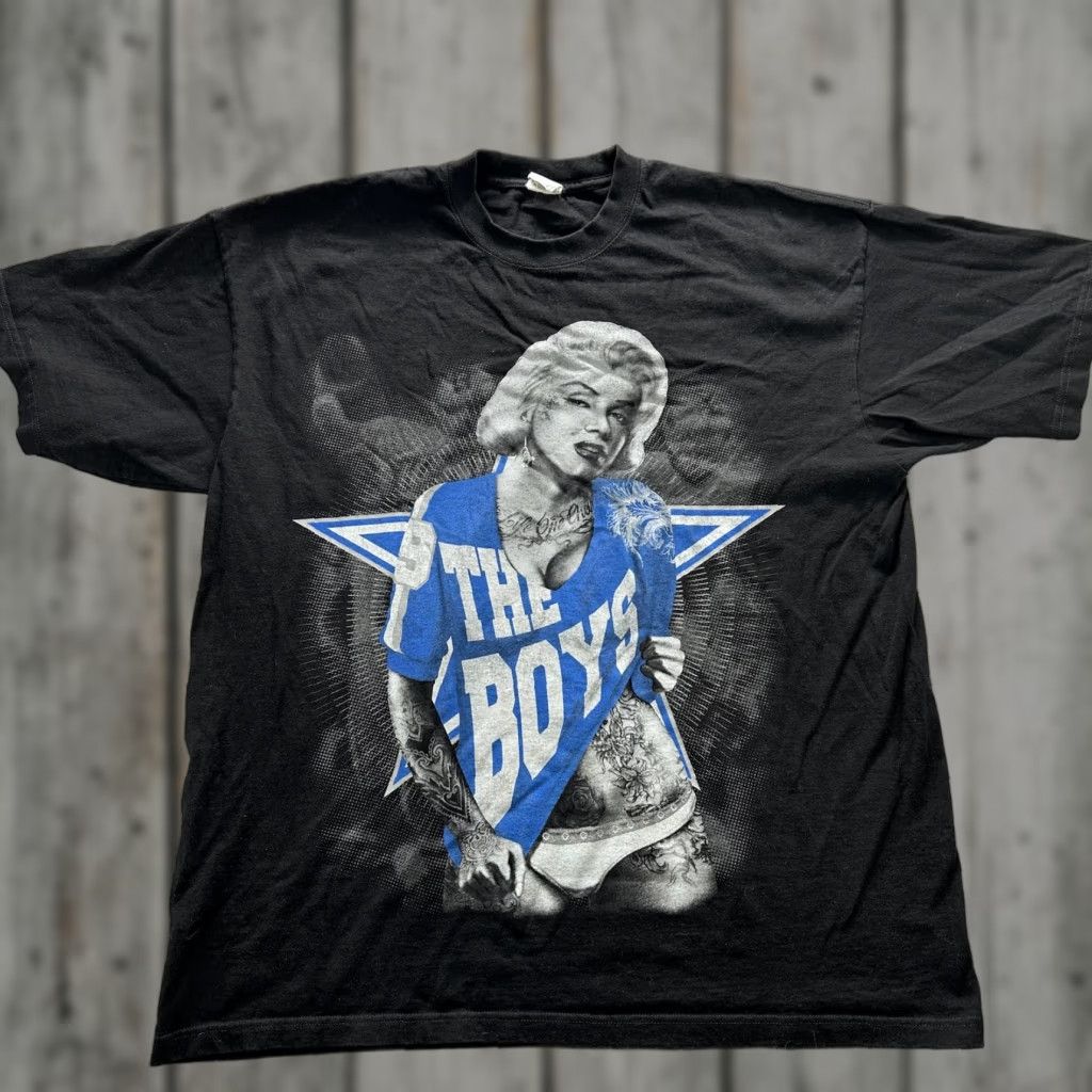 Vintage Street Certified The Boys Shirt Mens 3XL Black Tattoo Pinup Cowboys Marilyn Size US XXL / EU 58 / 5 - 1 Thumbnail