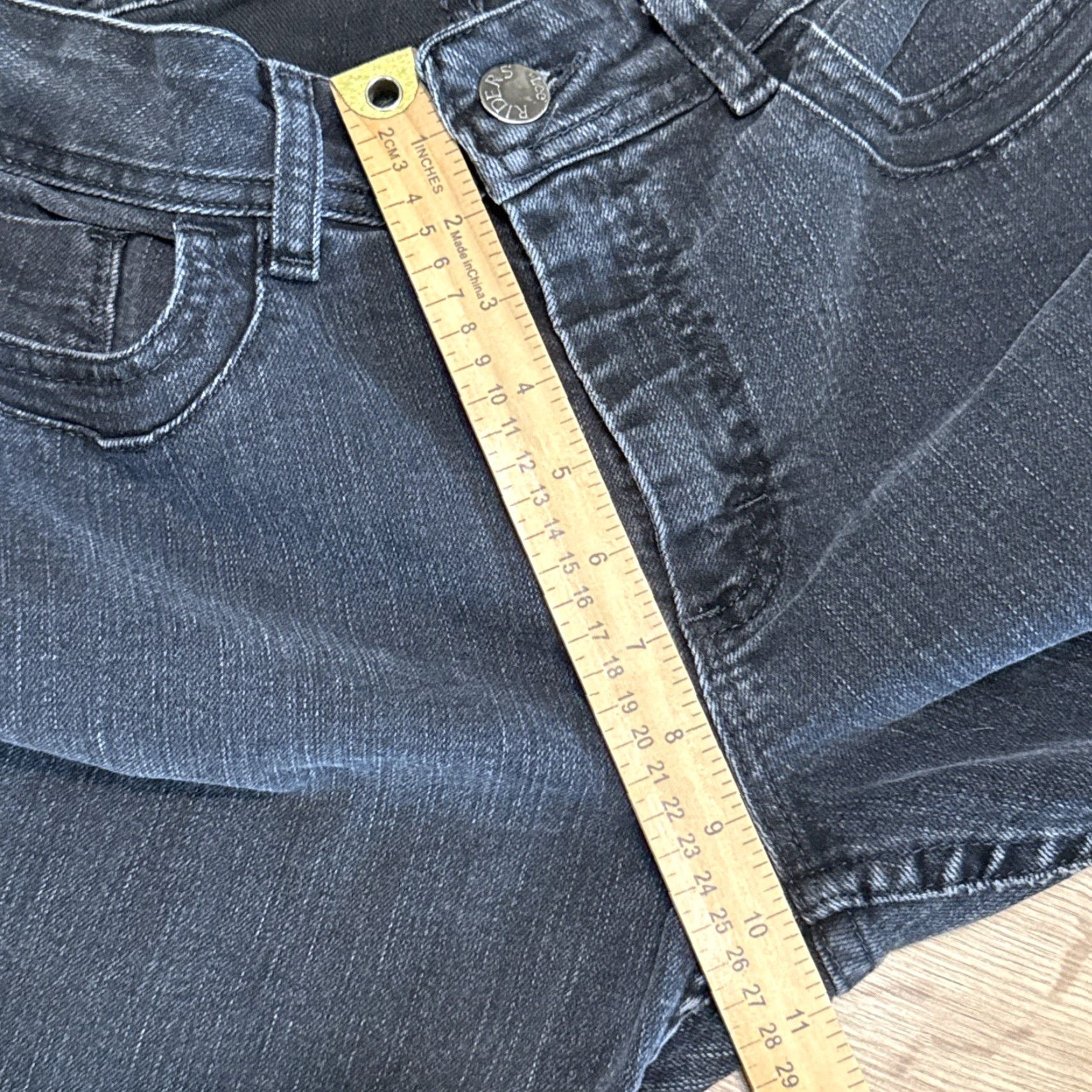 Vintage Lee Riders Jeans Mid Rise Straight Leg Size 12M Faded Black Stretch Size 34" / US 12 / IT 48 - 6 Thumbnail