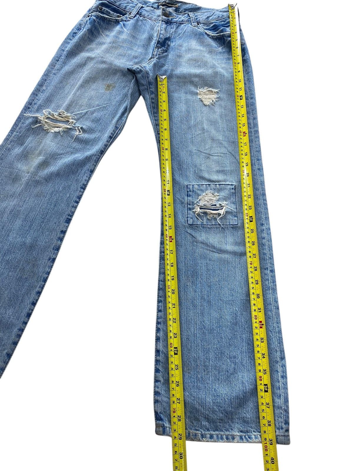 Japanese Brand Japanese Brand Light Wash Ripped Style Straight Leg Jeans Size US 30 / EU 46 - 8 Thumbnail
