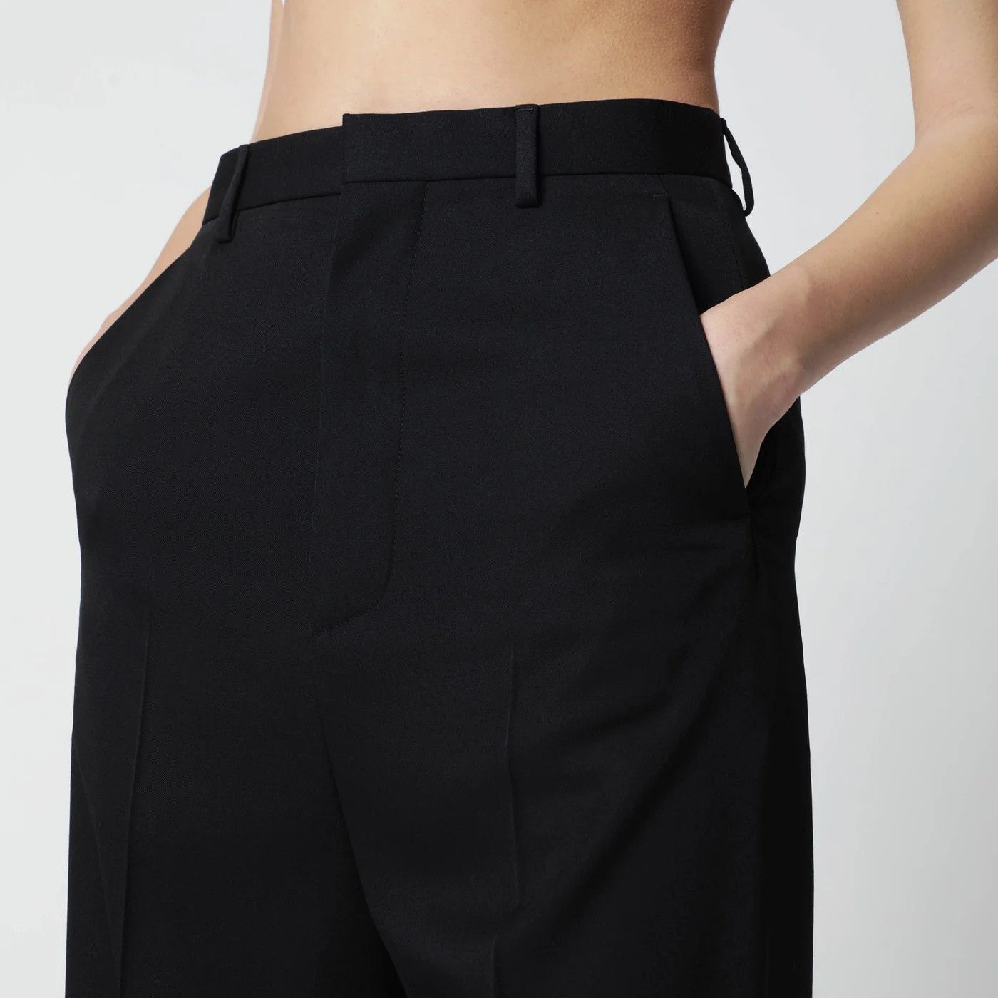 Balenciaga o1d2blof0426 Wool Trousers in Black Size 25" / US 0 / IT 36 - 4 Thumbnail
