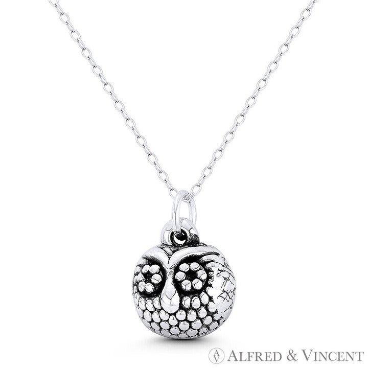 Other Perched Owl Bird Animal Charm 3D Oxidized Pendant Size ONE SIZE - 1 Preview