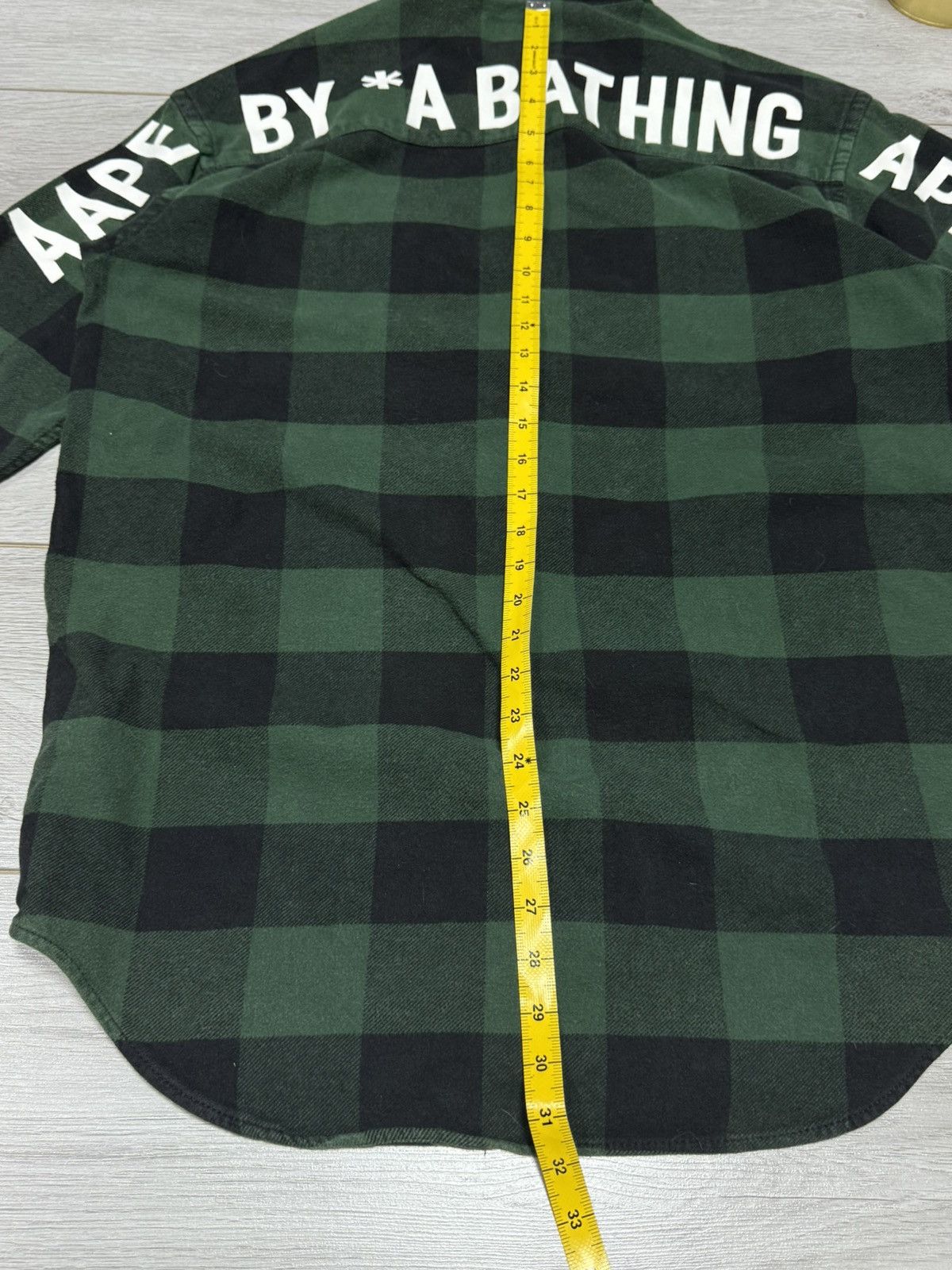 Aape Aape Bape check shirt plaid overshot spell out big logo Size US M / EU 48-50 / 2 - 11 Thumbnail