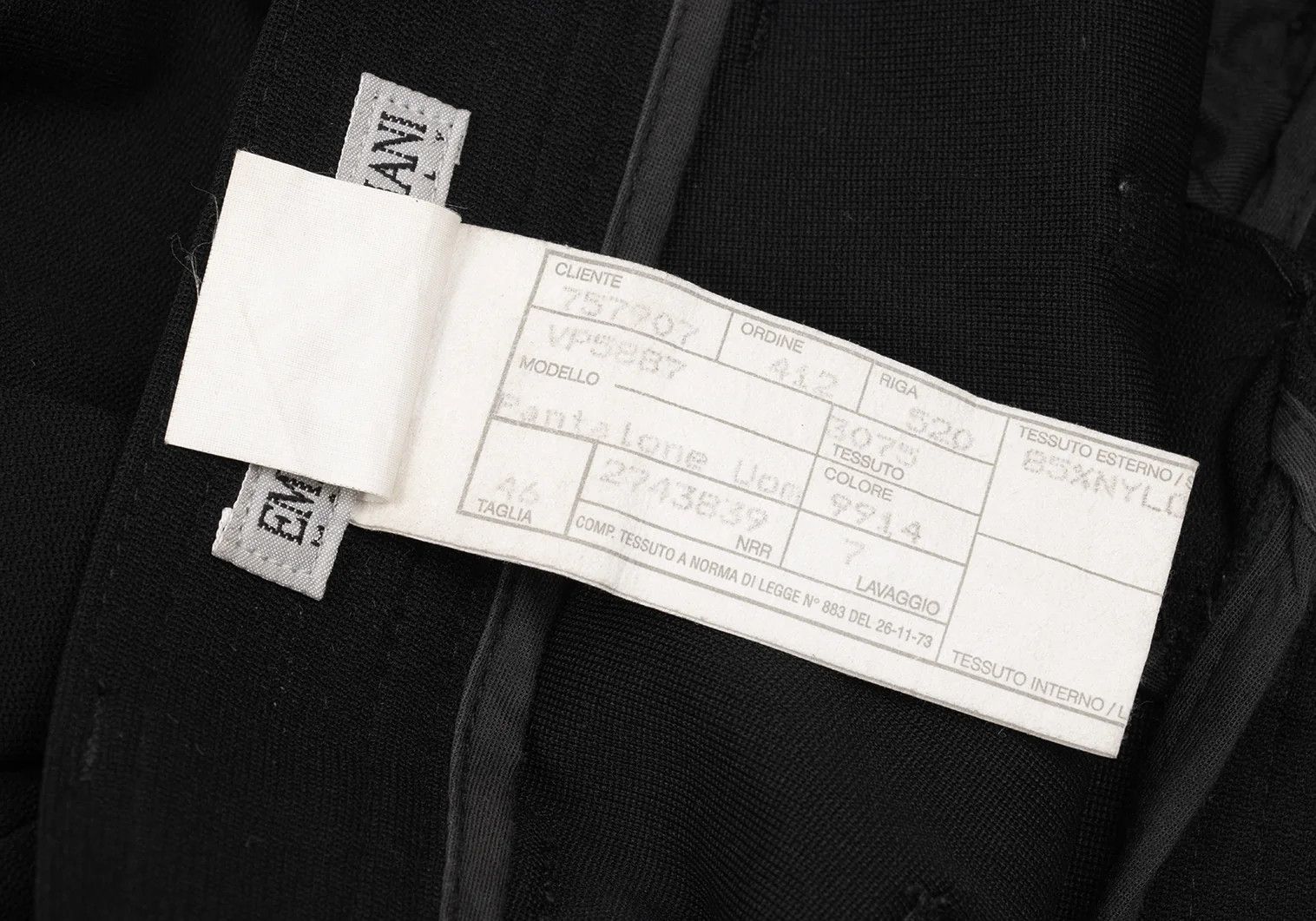 Emporio Armani Nylon Stretch Straight Pants in Black Size 46 Size US 30 / EU 46 - 14 Thumbnail