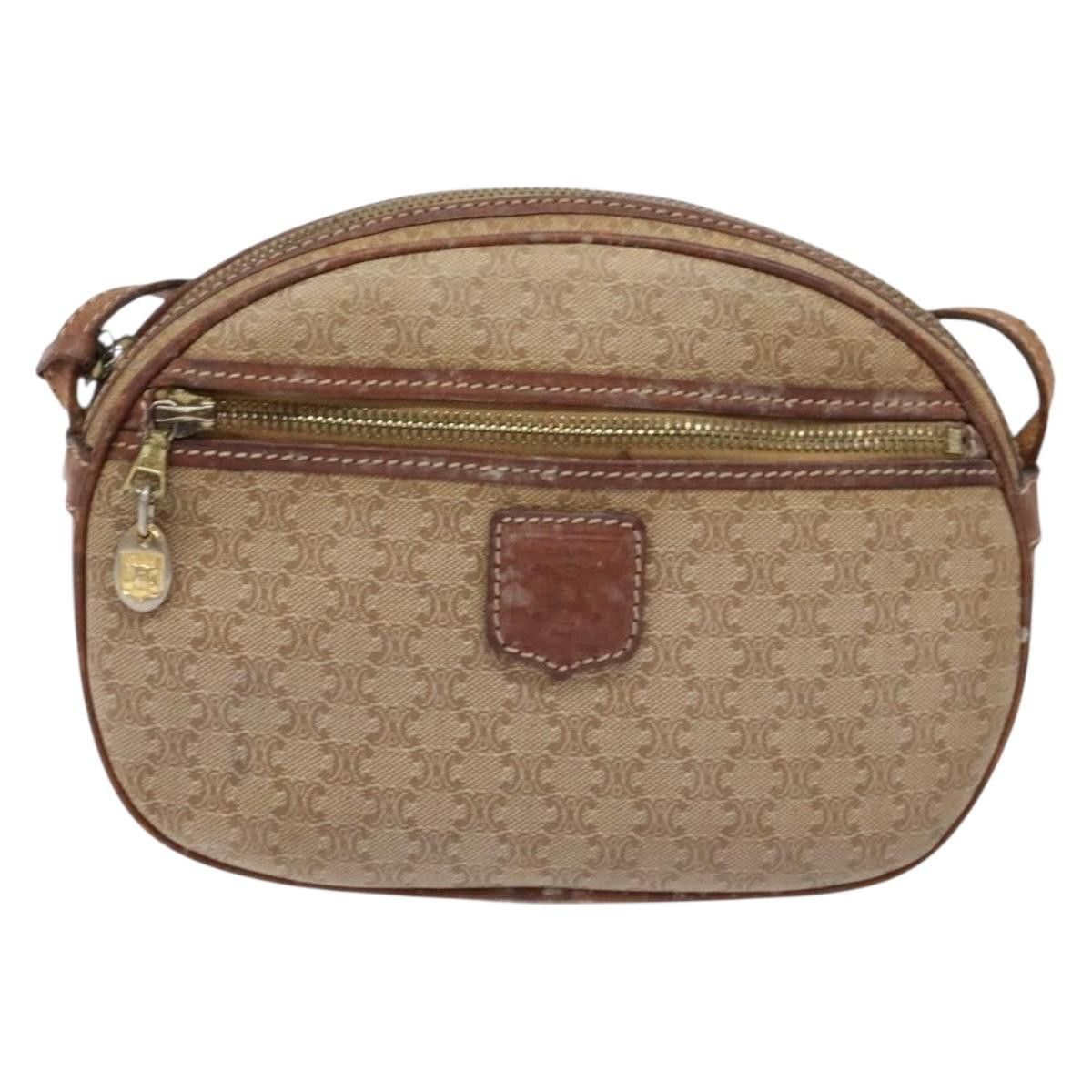 Celine CELINE Macadam Canvas Shoulder Bag Pvc Beige Gold Size ONE SIZE - 2 Thumbnail