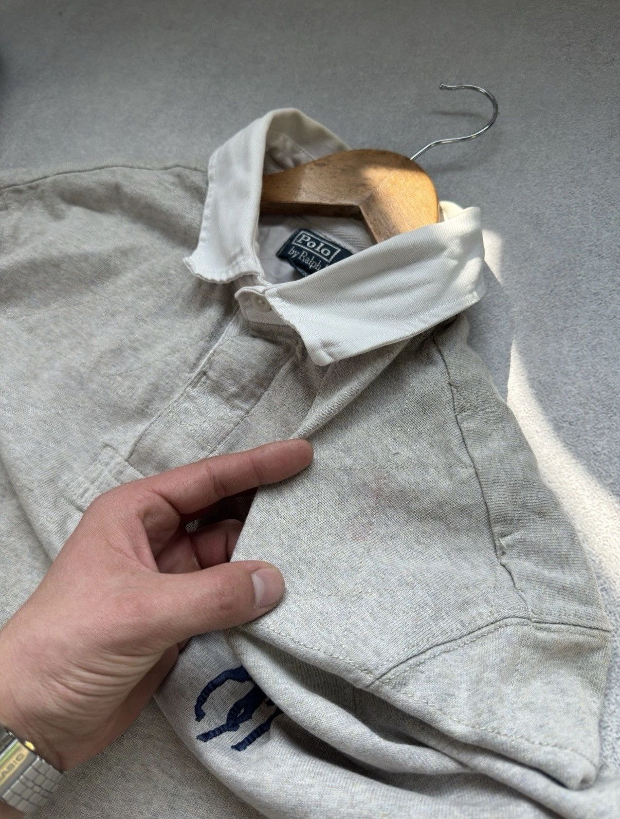Polo Ralph Lauren Vintage Polo Ralph Lauren Number 3 Polo Rugby Long Sleeve Size US L / EU 52-54 / 3 - 7 Thumbnail