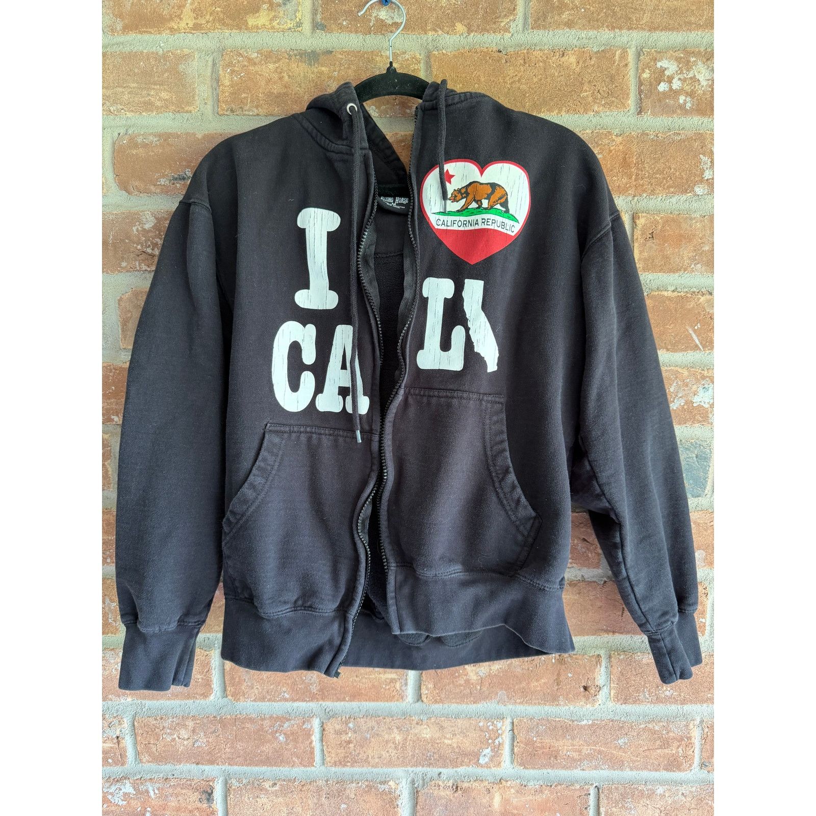 Vintage Womens California Bear Zip Hoodie Black Size M Jacket Size M / US 6-8 / IT 42-44 - 1 Thumbnail