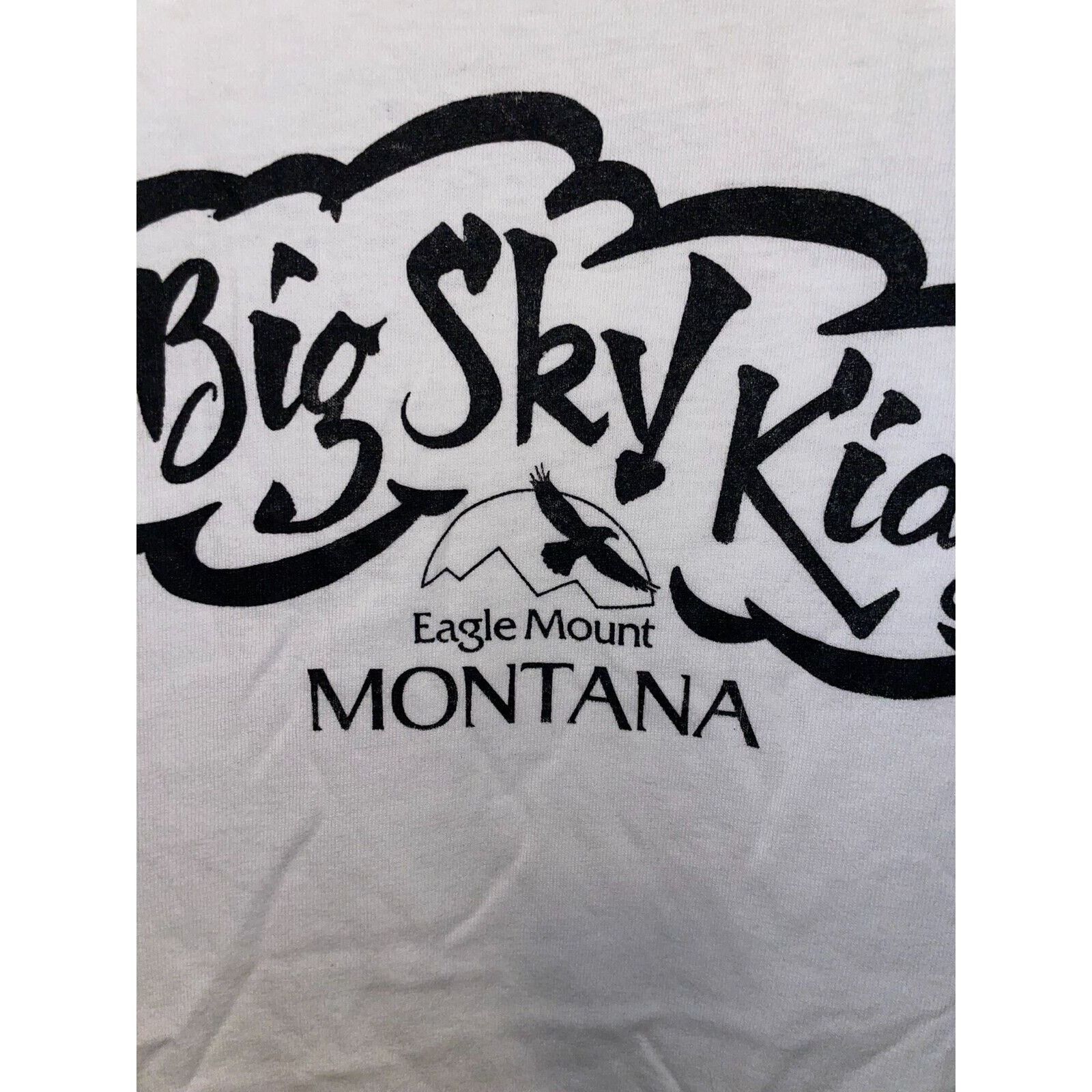 Jerzees Vintage Big Sky Shirt Kids Eagle Mount Montana Tee 90s Large Size US L / EU 52-54 / 3 - 5 Thumbnail