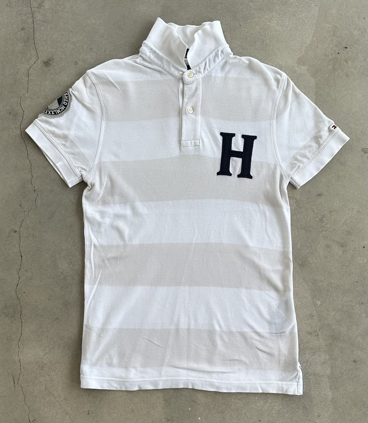 Tommy Hilfiger TOMMY HILFIGER STRIPES POLO TEE Size US S / EU 44-46 / 1 - 1 Thumbnail
