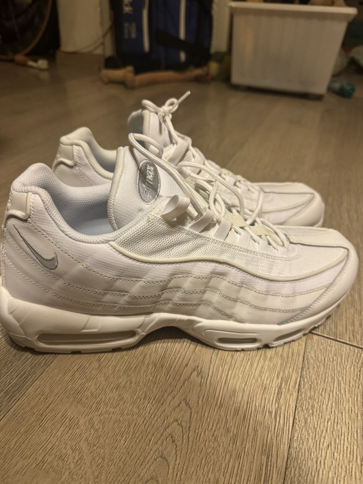 Nike Pure white air max 95 Size US 15 / EU 48 - 3 Thumbnail