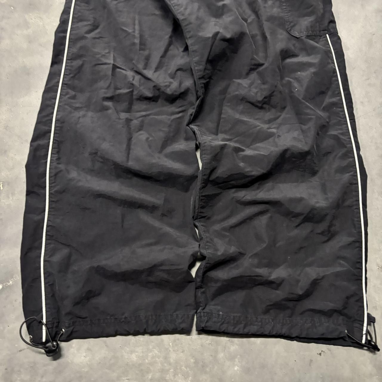 Japanese Brand × Vintage Crazy Vintage Y2K/2000s Baggy Black Striped Skater Streetwear Track Pants! Size US 32 / EU 48 - 5 Thumbnail