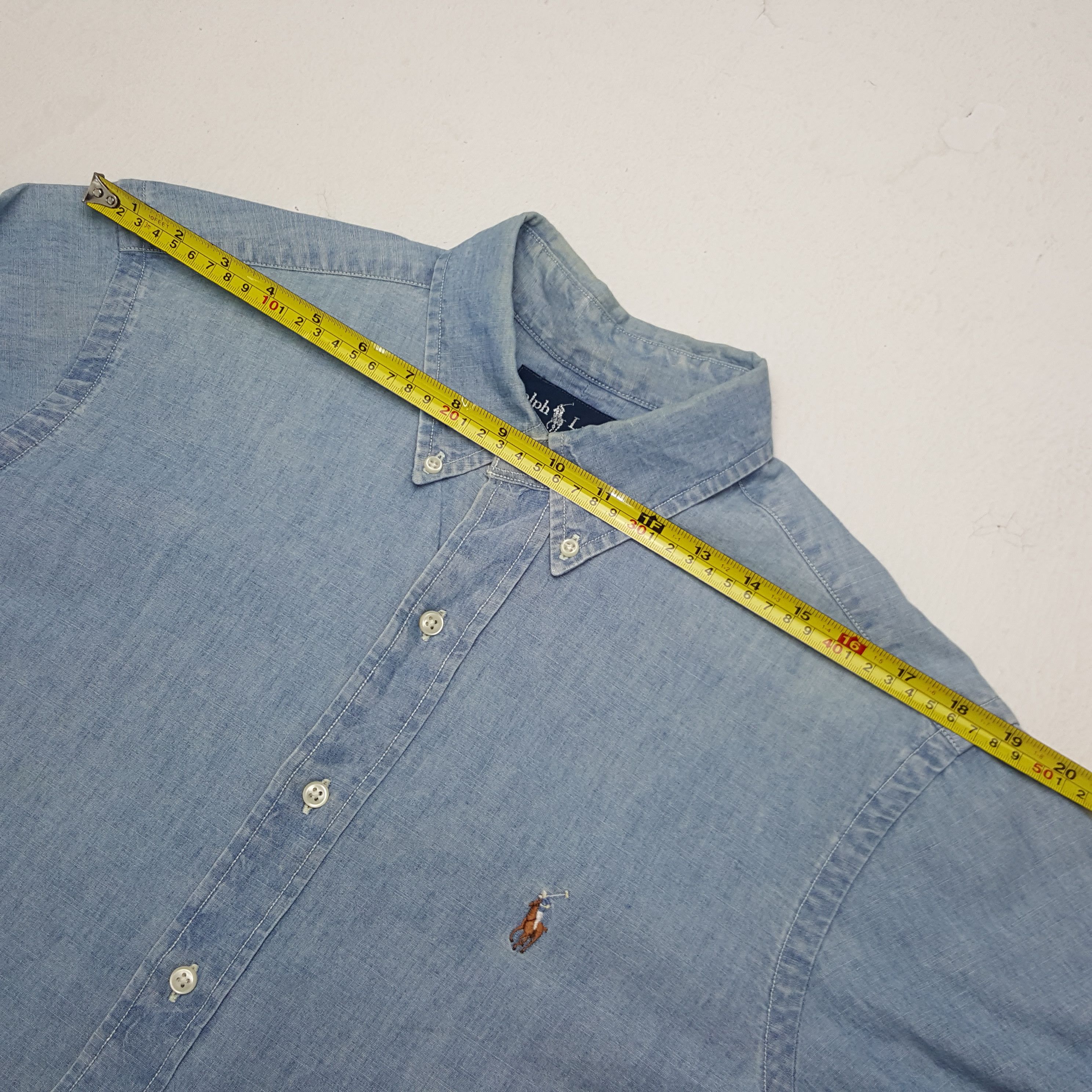 Polo Ralph Lauren × Ralph Lauren × Vintage Vintage Polo Ralph Lauren Denim Button Up Shirt Size US M / EU 48-50 / 2 - 5 Thumbnail