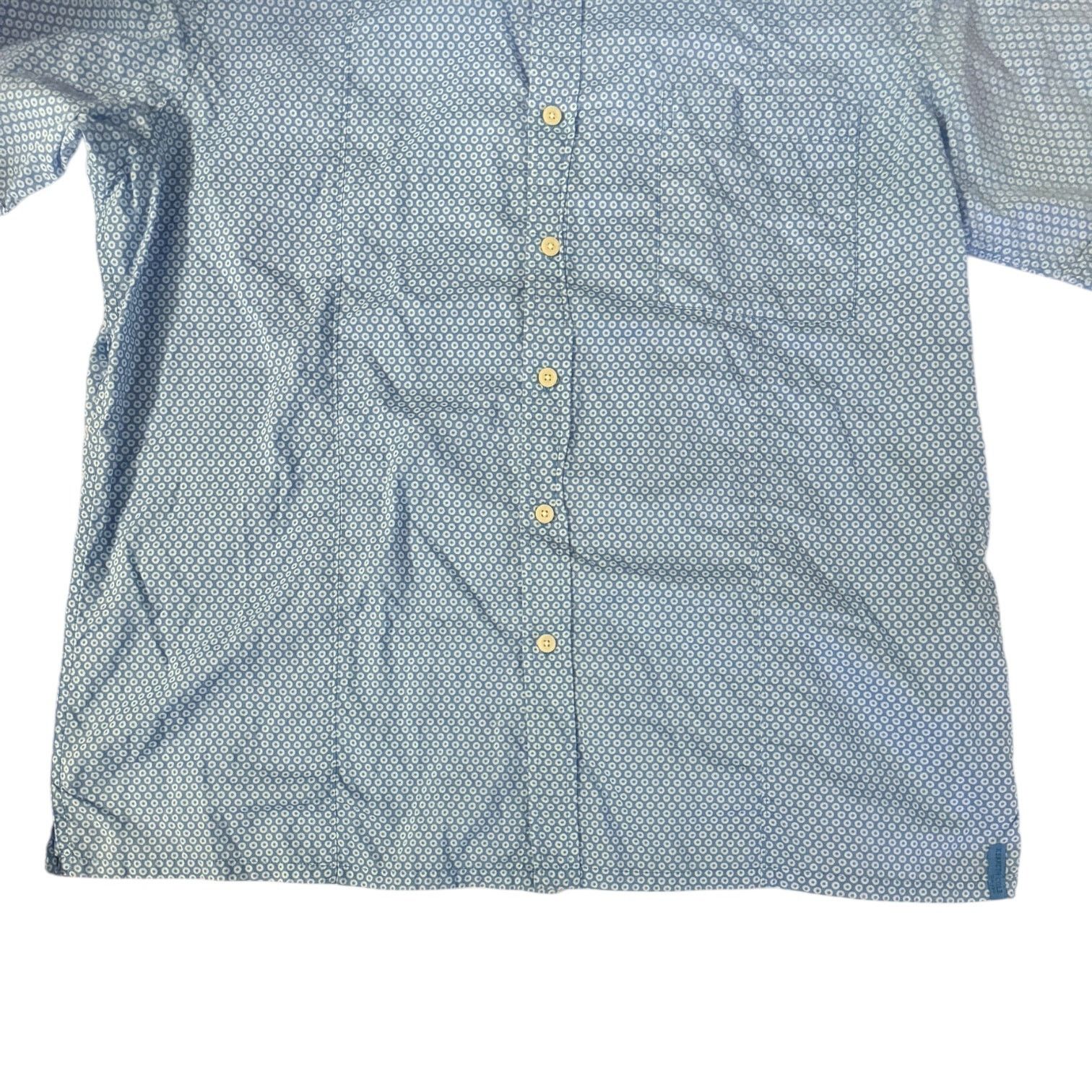 Kenneth Cole Kenneth Cole Casual Collar Shirt Blue with White Rings XXL Size US XXL / EU 58 / 5 - 4 Thumbnail