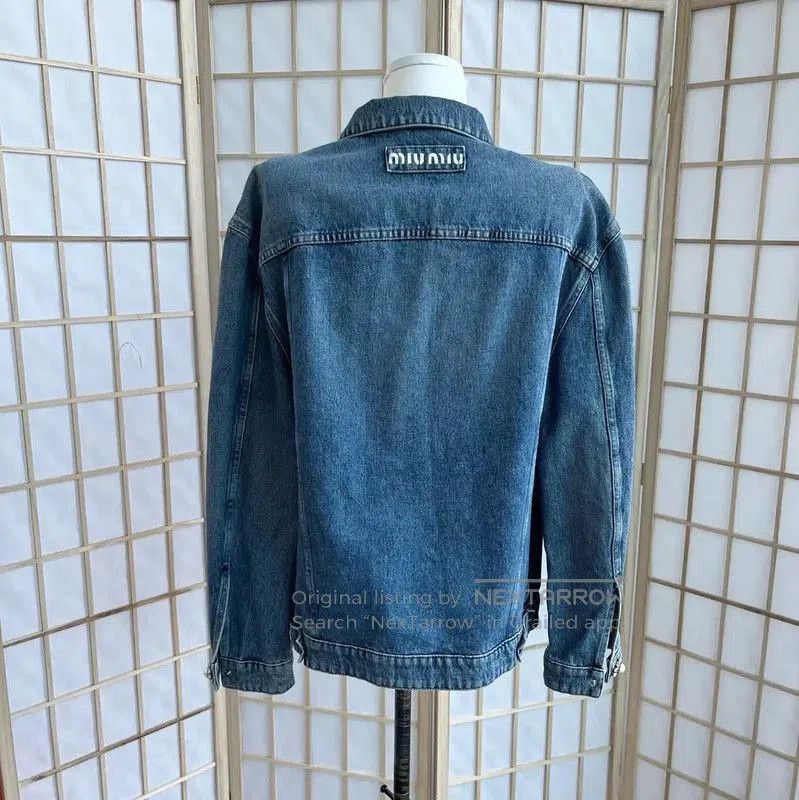 Miu Miu Miu Miu Blue Cotton Ladies Jacket . Size M / US 6-8 / IT 42-44 - 2 Thumbnail