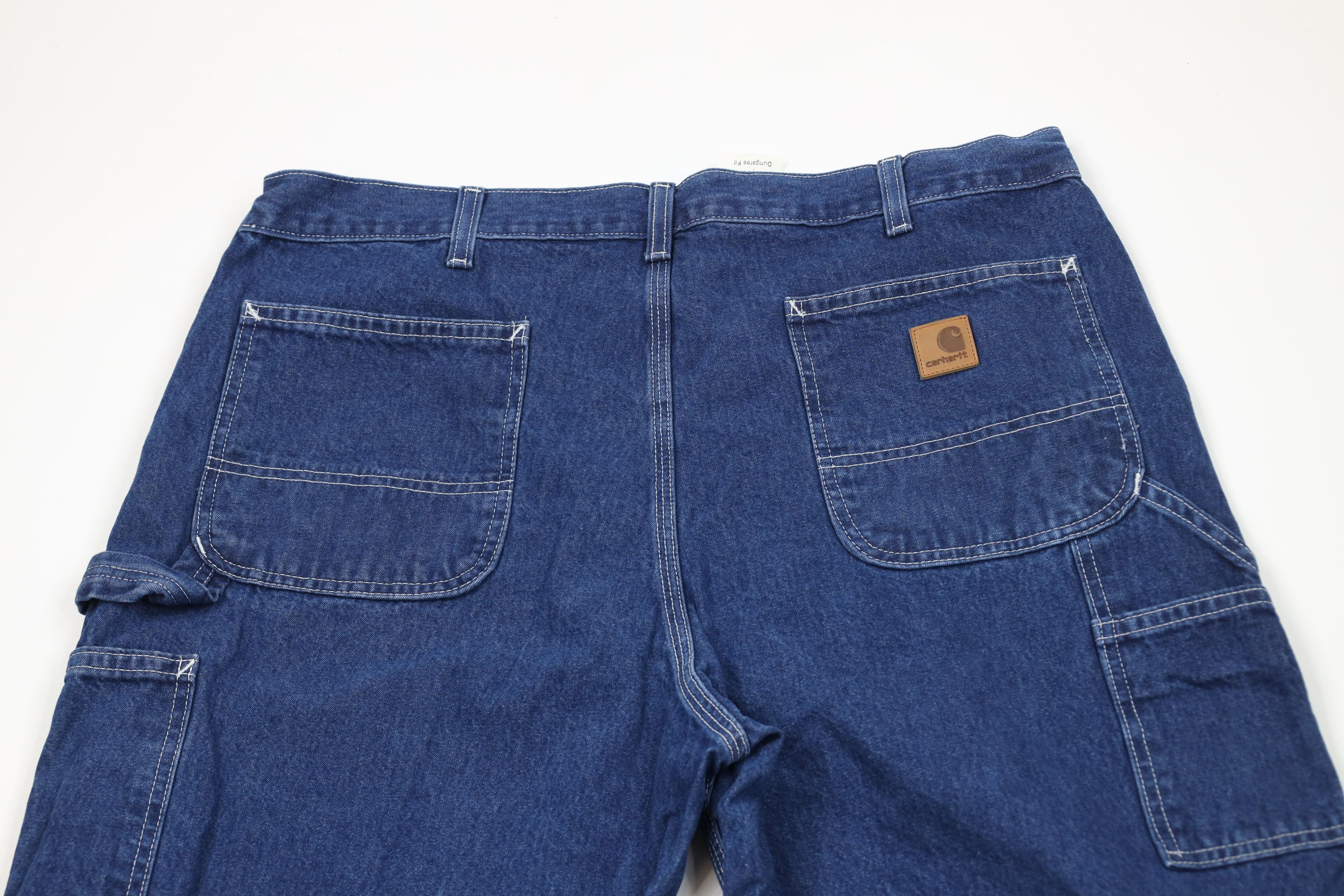 Carhartt Vintage Y2K Carhartt Spell Out Wide Leg Dungaree Jeans Blue Size US 38 / EU 54 - 8 Thumbnail