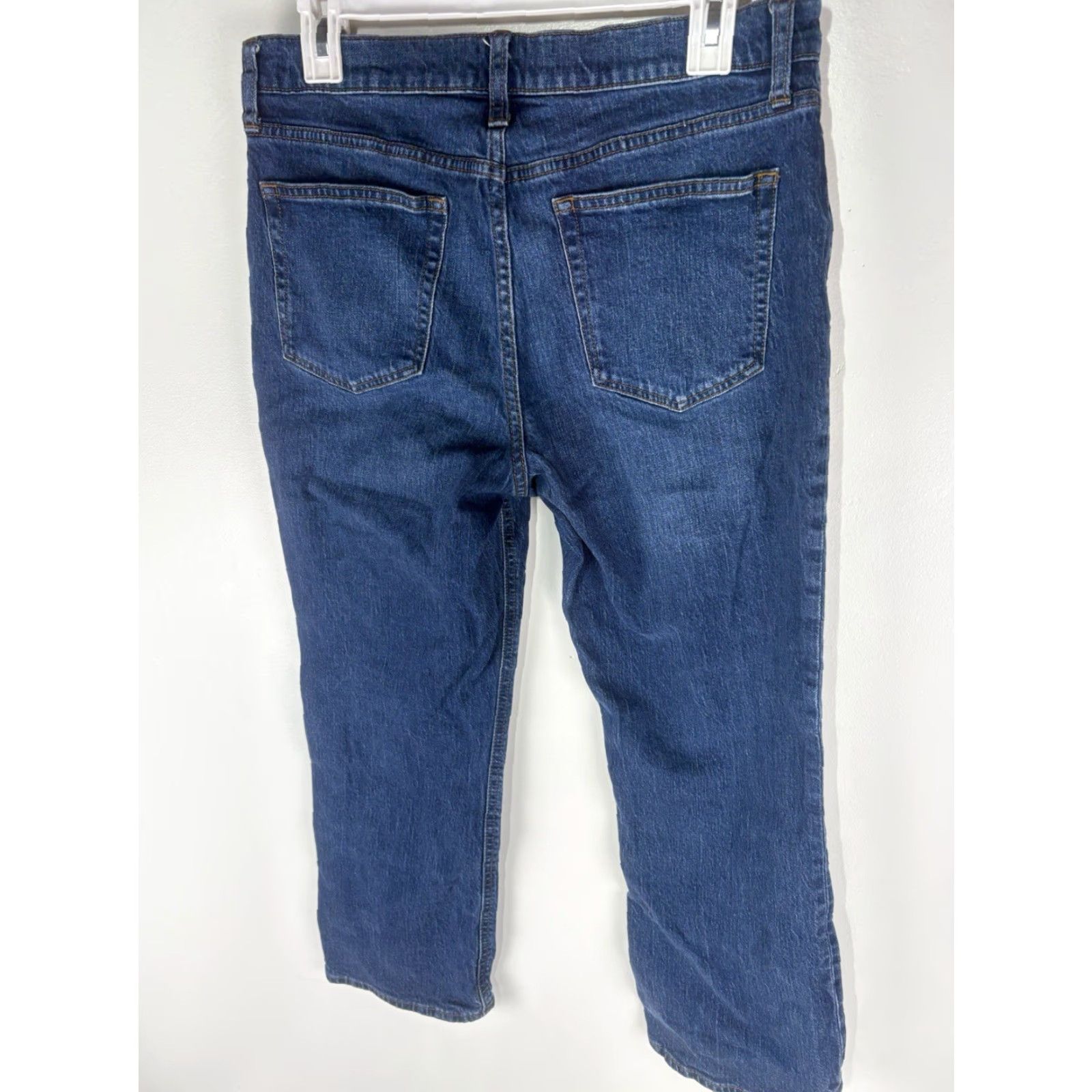 J.Crew VINTAGE J.CREW Skinny Jeans Womens Size 29 Dark Wash Crop Mid-Rise Button Fly 90s Size 29" - 4 Thumbnail