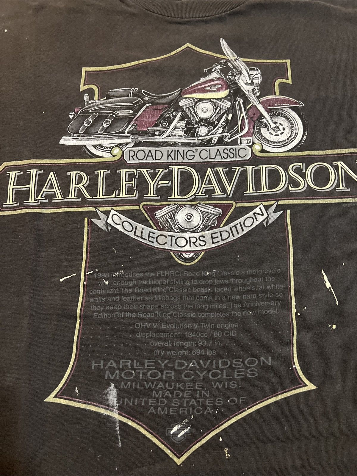 Harley Davidson Harker Heights Texas Harley Davidson Military 90s Vintage Size US L / EU 52-54 / 3 - 4 Thumbnail