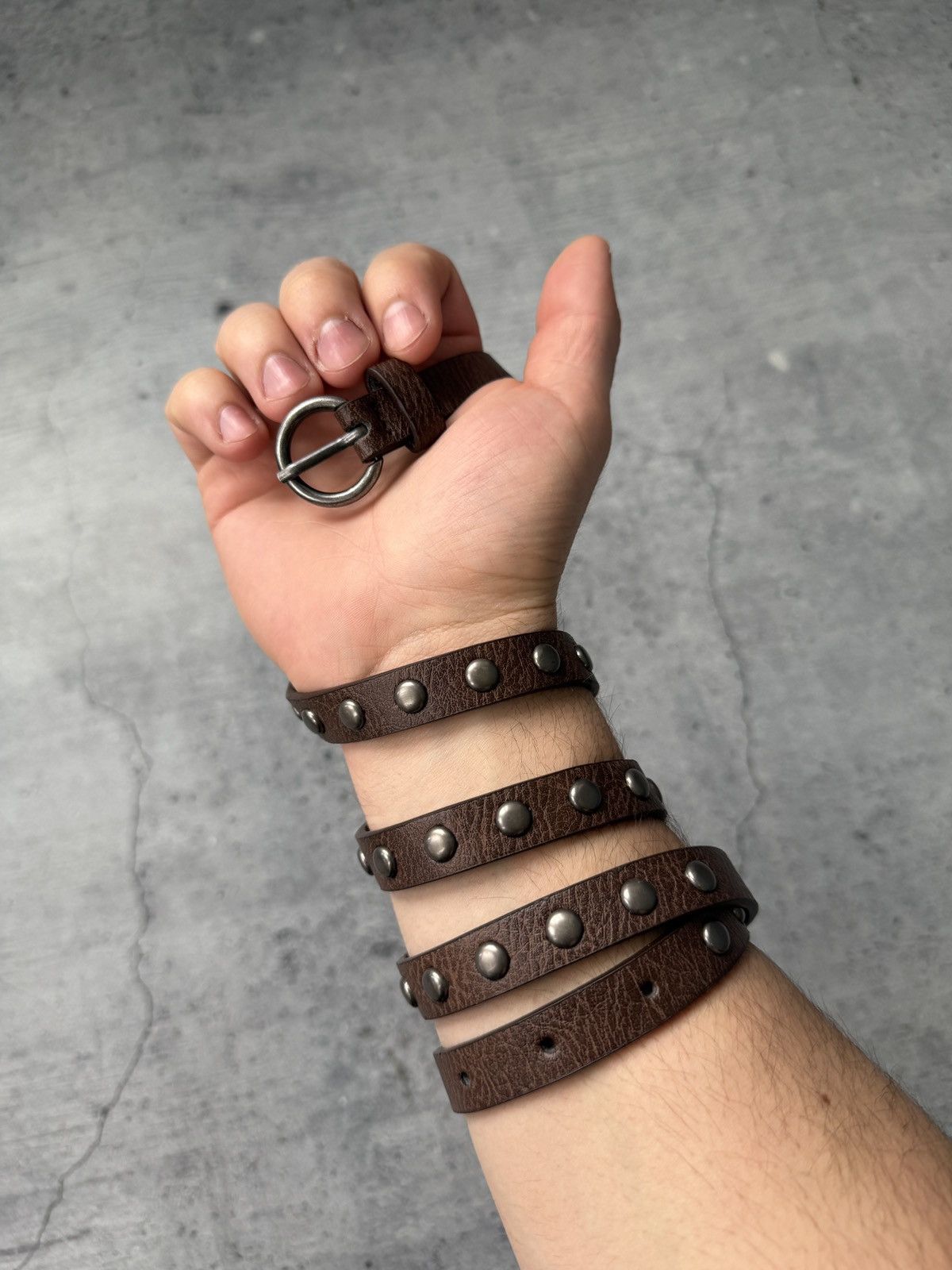 Number (N)ine SS03 Number (N)ine Crying Heart Leather Belt | Grailed