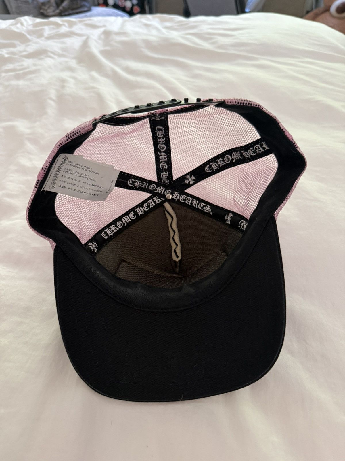 Chrome Hearts Pink Chrome Hearts Trucker Hat Size ONE SIZE - 3 Thumbnail