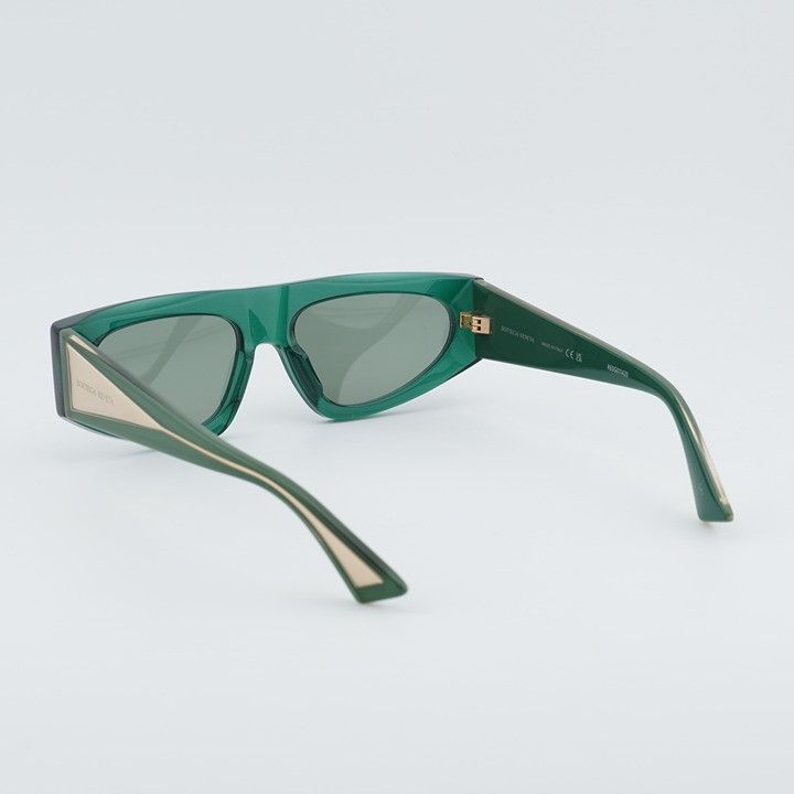 Bottega Veneta Bottega Veneta BV1277S 003 Sunglasses Green Cat Eye Frame Size ONE SIZE - 10 Thumbnail