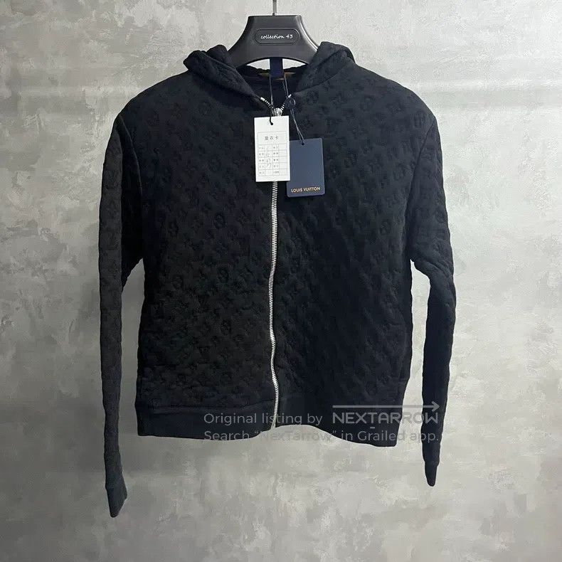 Louis Vuitton Louis Vuitton Black Solid Full Print Zip Hooded Long Sleev Size US S / EU 44-46 / 1 - 1 Thumbnail