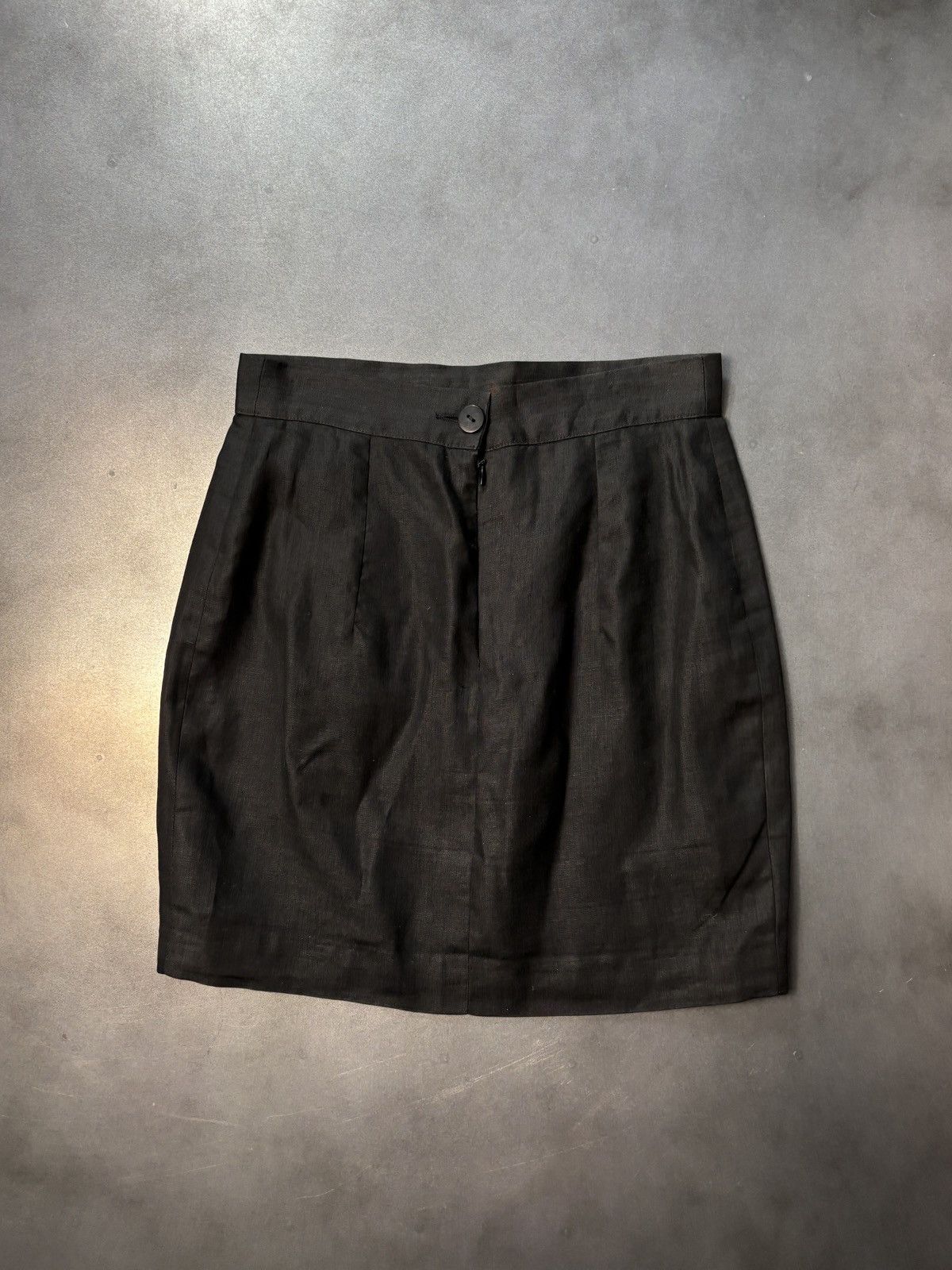 GianMarco Venturi × Vintage Vintage Gian Marco Venturi Mini Skirt 90s Linen Skirt Short Size 27" / US 4 / IT 40 - 1 Thumbnail