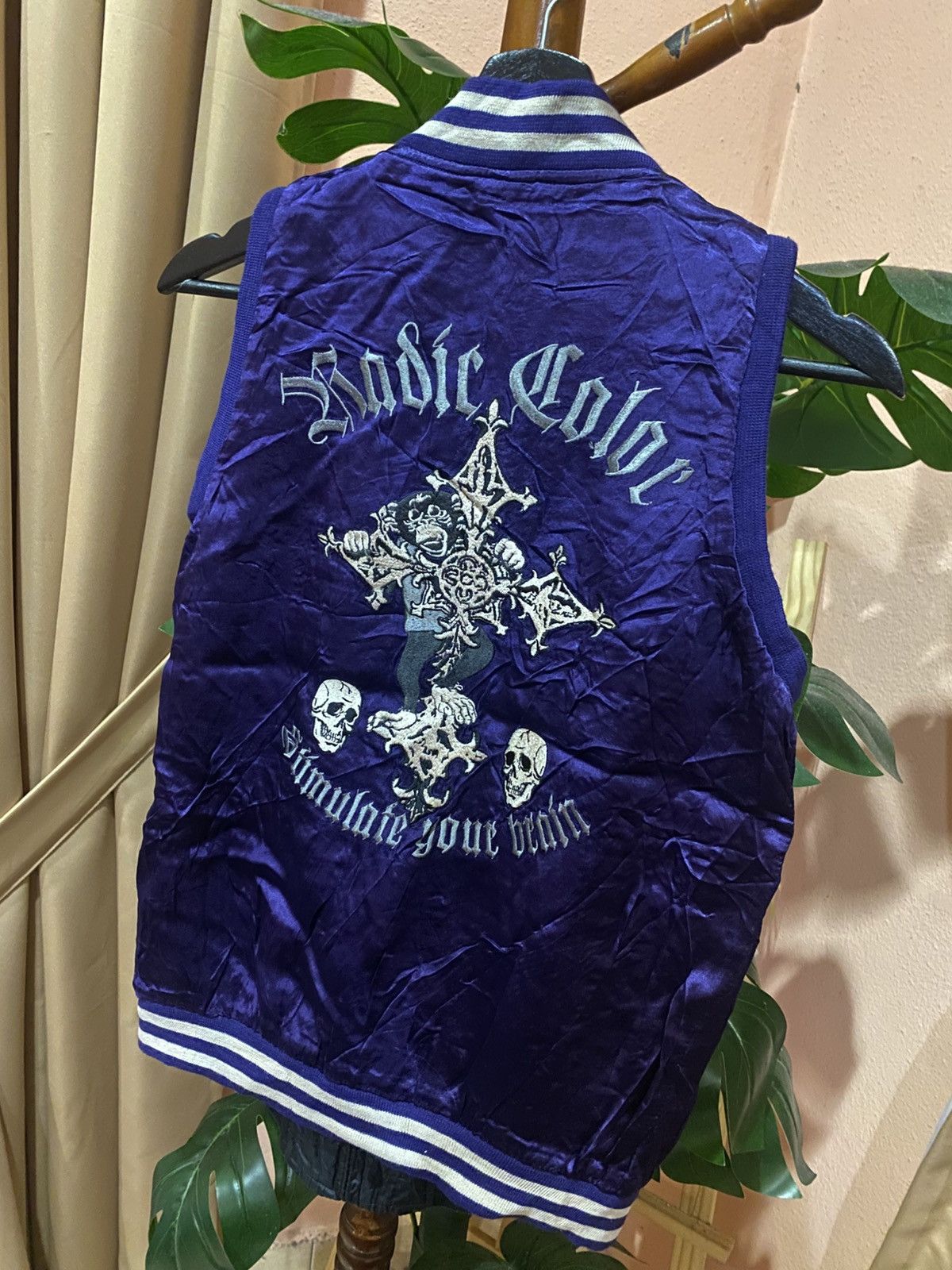 Other Radic Color Purple Satin Embroidered Gothic Skull & Monkey Size S / US 4 / IT 40 - 5 Thumbnail