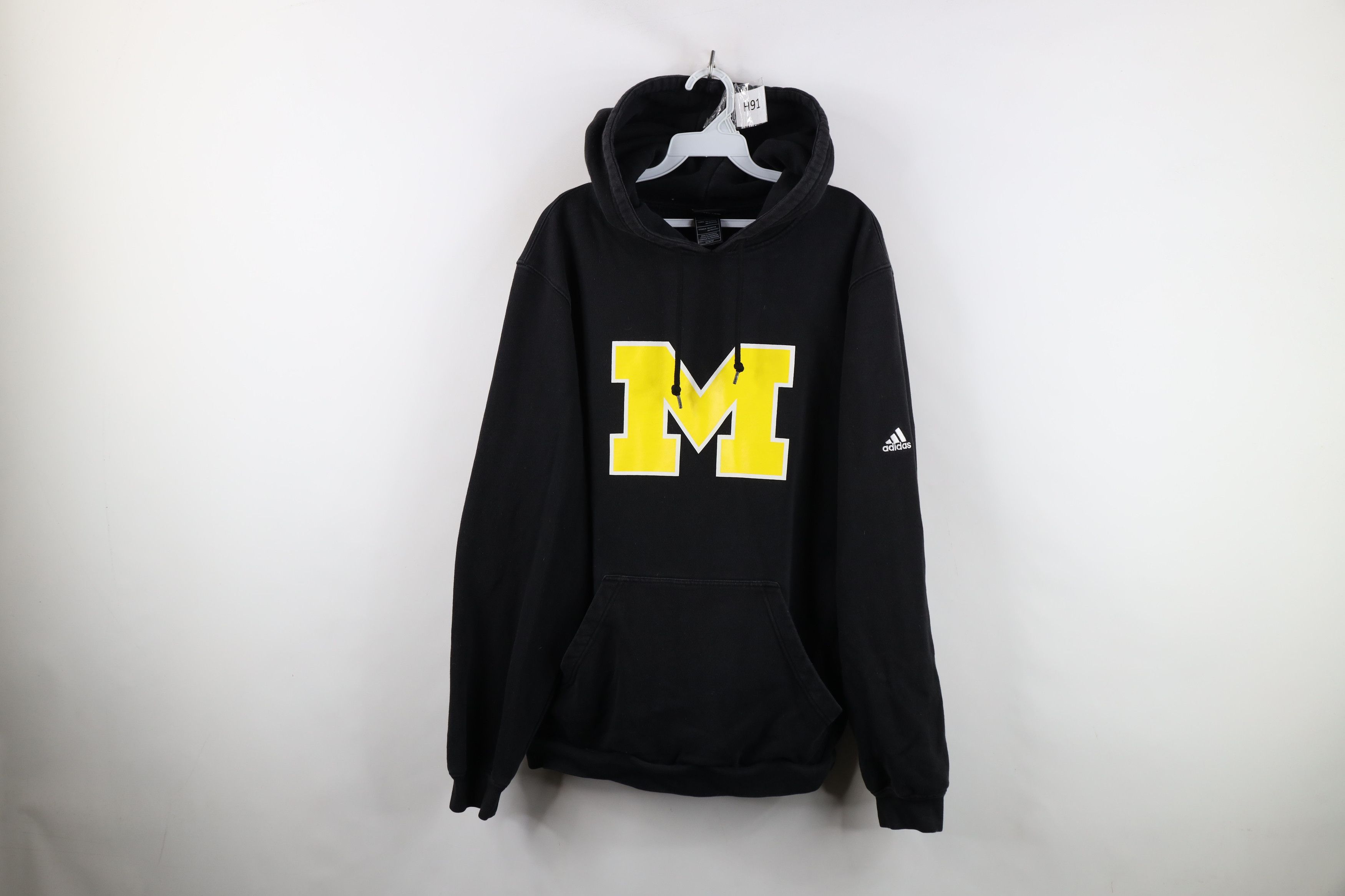 Adidas Vintage Y2K Adidas University of Michigan Football Hoodie Size US M / EU 48-50 / 2 - 1 Thumbnail