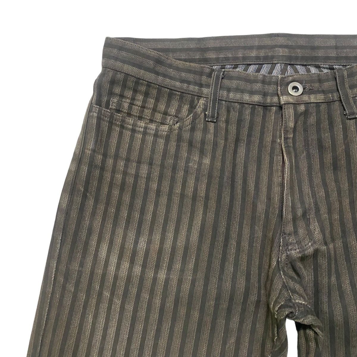 Japanese Brand RUPERT EDGE Striped Brown Flare Jeans Size US 32 / EU 48 - 4 Thumbnail