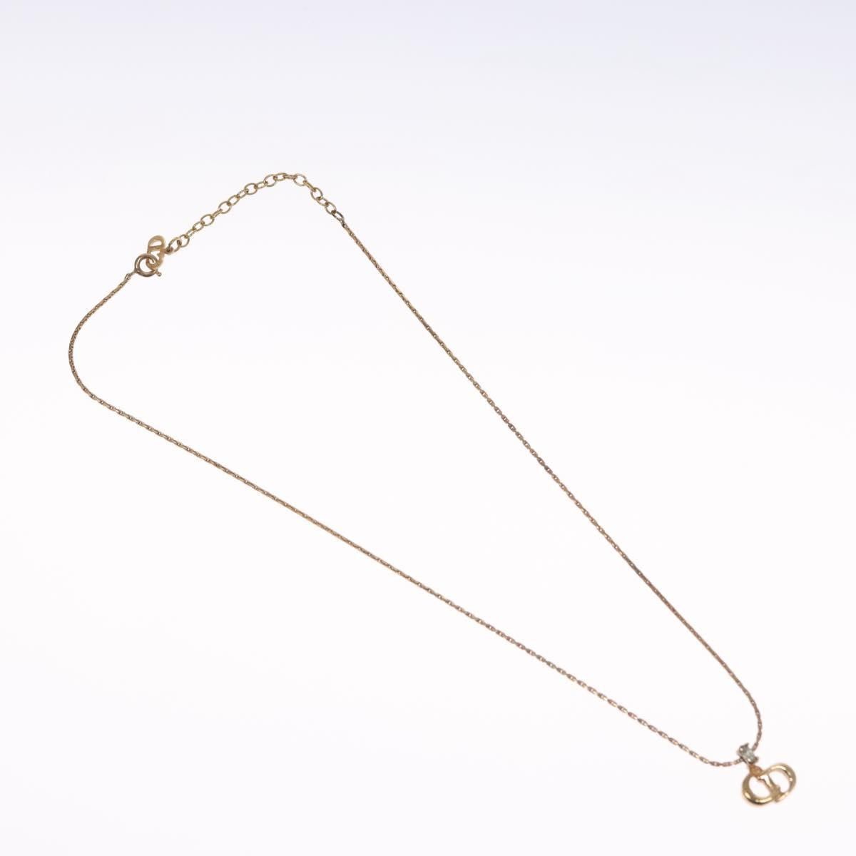 Christian Dior CD Pendant Necklace Metal