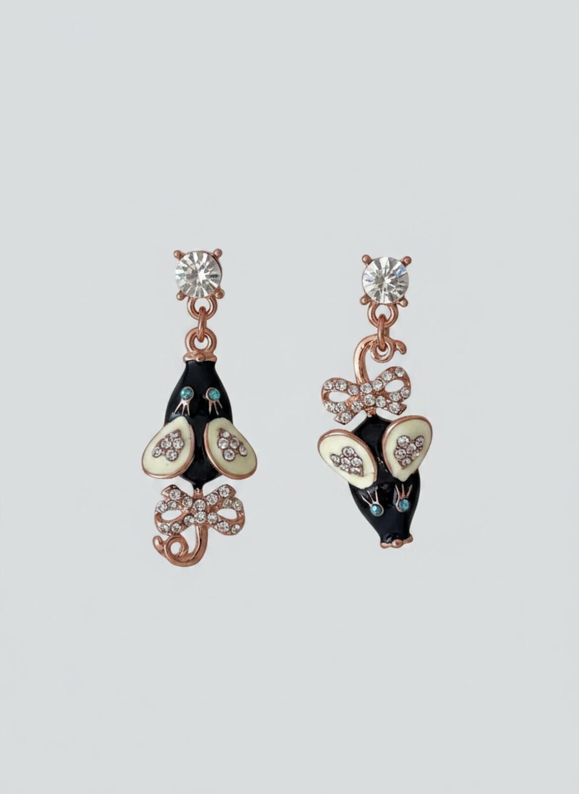 Other Betsey Johnson Mouse Earrings with Crystals and Enamel Size ONE SIZE - 1 Preview