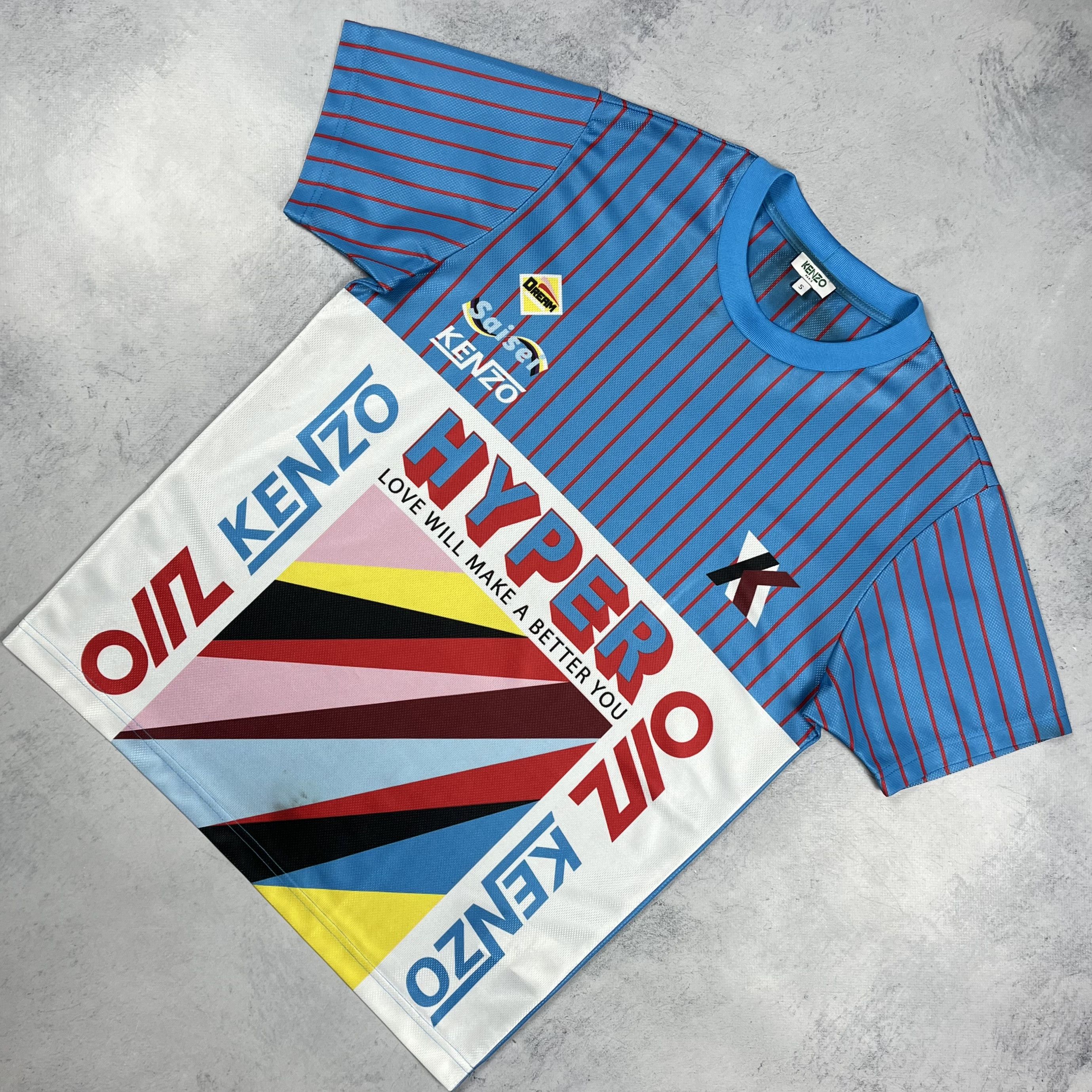 Kenzo Kenzo Stripped “Love Will Make A Better You” Jersey Shirt Size US S / EU 44-46 / 1 - 1 Thumbnail