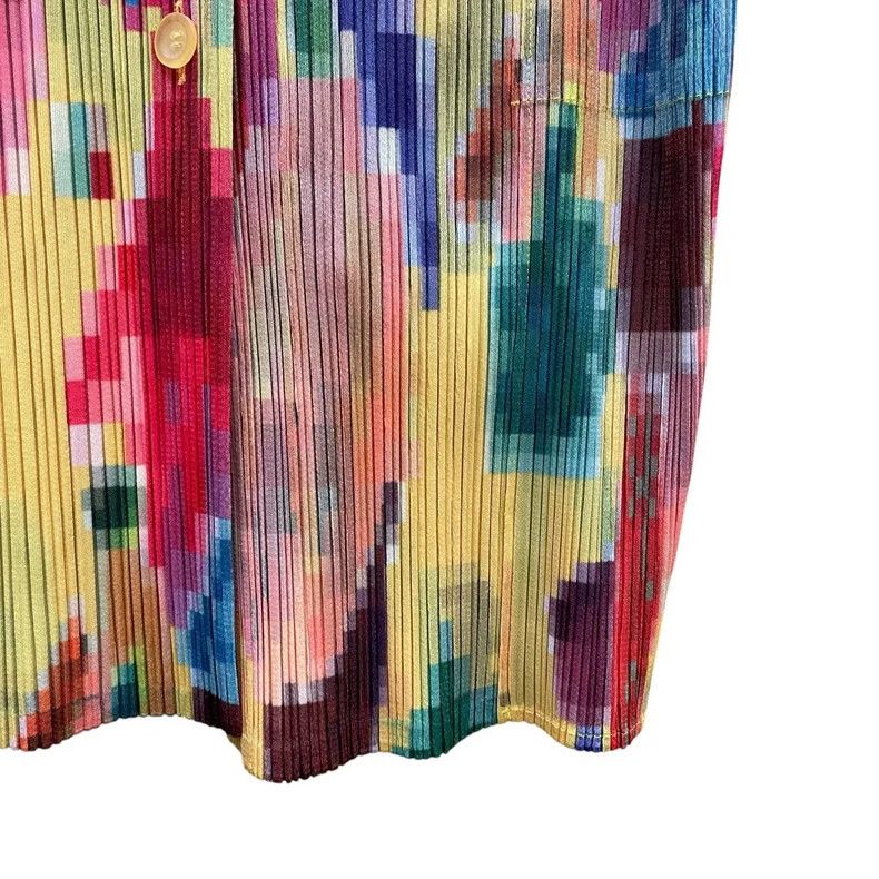 Issey Miyake Issey Miyake size:3 Colorful Mosaic pleated cardigan Size S / US 4 / IT 40 - 4 Thumbnail