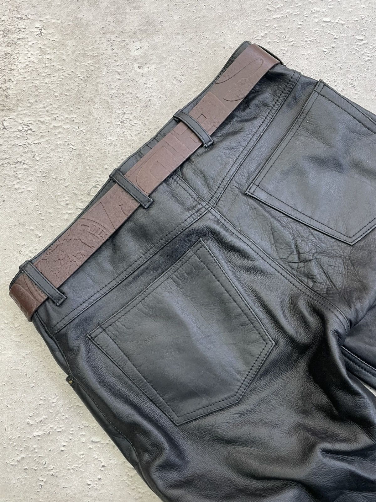 Diesel × Japanese Brand Vintage Diesel Belt Y2K Rhinestones Punk Leather japanese Size ONE SIZE - 9 Thumbnail