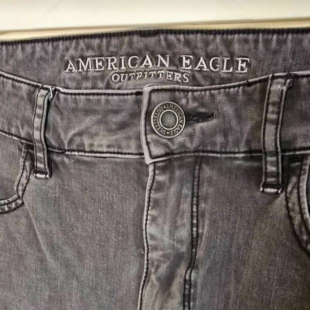 American Eagle Outfitters American Eagle Women’s Black Hi-Rise Jegging Jeans Size 12 S Size 34" / US 12 / IT 48 - 6 Thumbnail