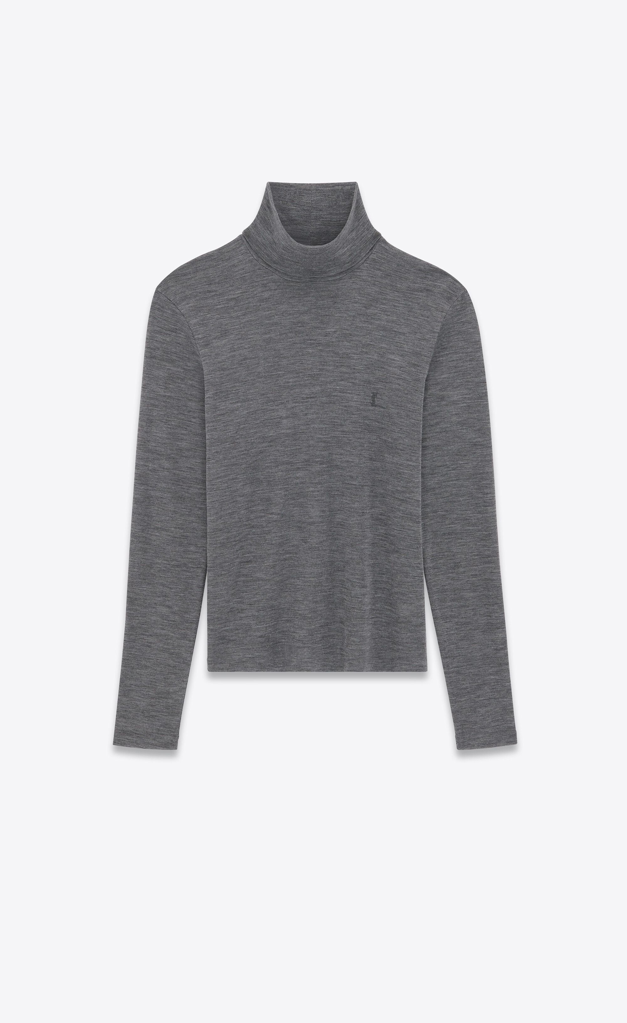 Saint Laurent Paris o1s1wg111224 Cassandre Turtleneck in Wool Sweater in Grey Size US XS / EU 42 / 0 - 1 Thumbnail