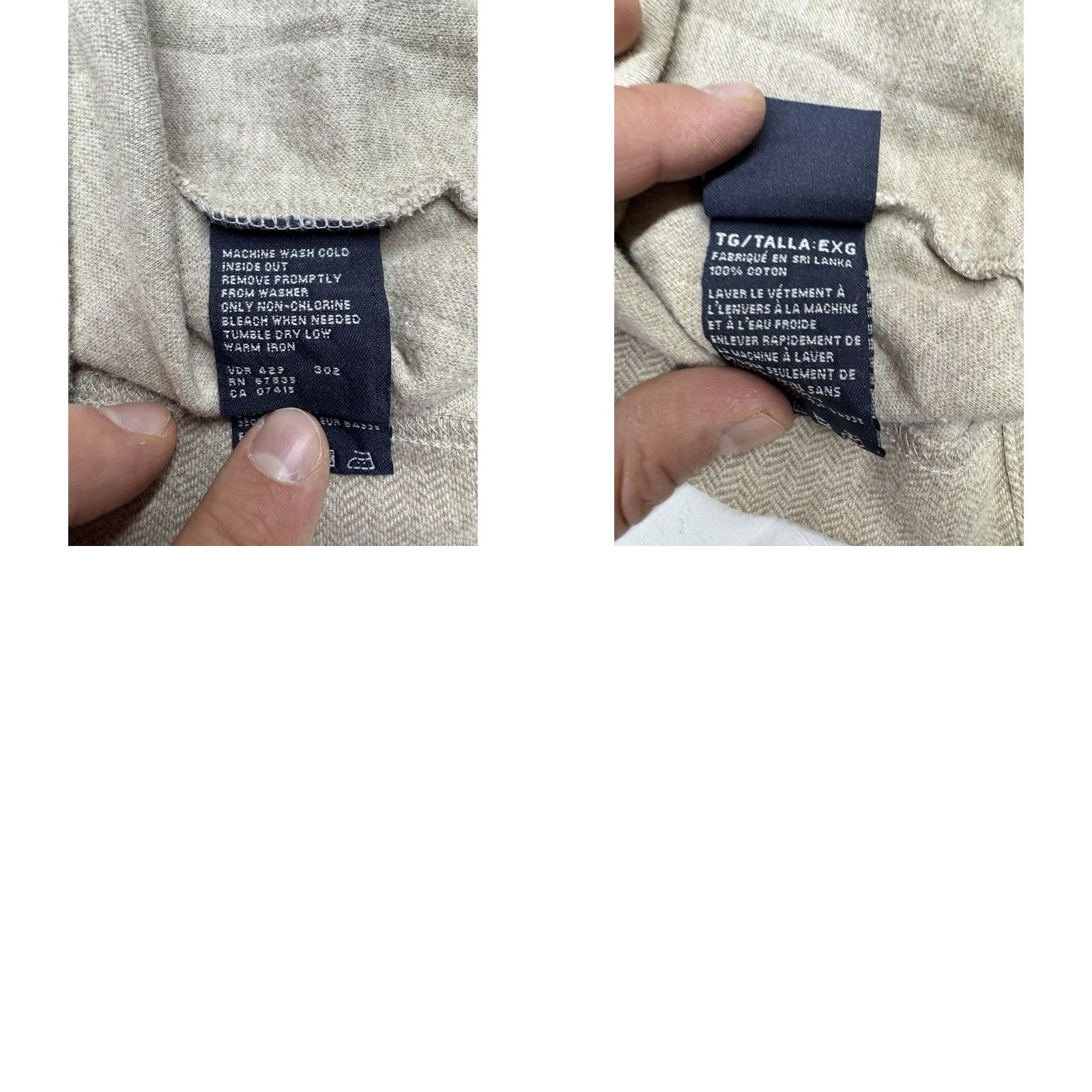 Nautica Nautica Rugby Polo Shirt Men's XL Tan Beige Collar Long Sleeve Cotton Size US XL / EU 56 / 4 - 8 Thumbnail