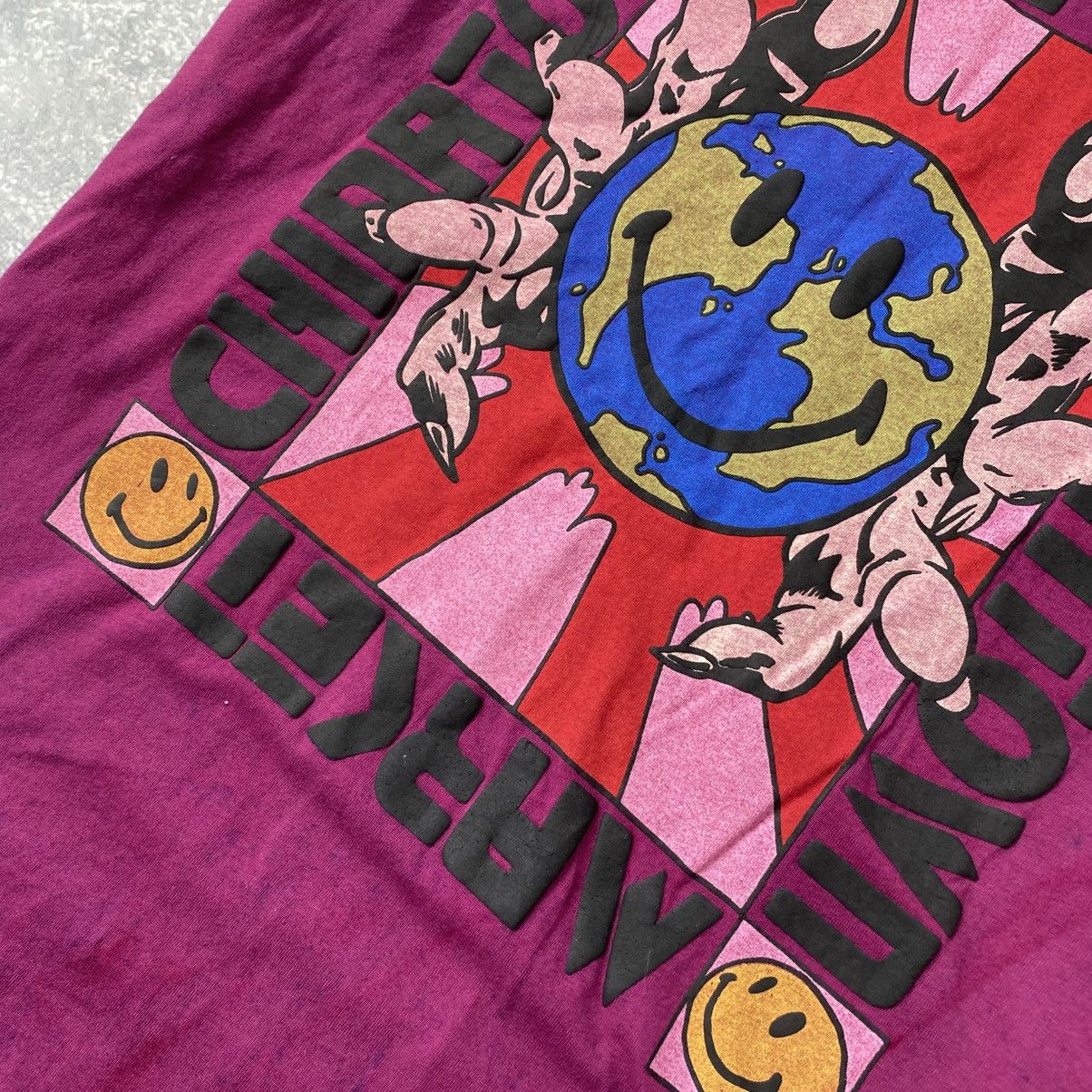 Japanese Brand Designer Chinatown x Smiley Big Logo luxury streetwear tee Size US M / EU 48-50 / 2 - 4 Thumbnail
