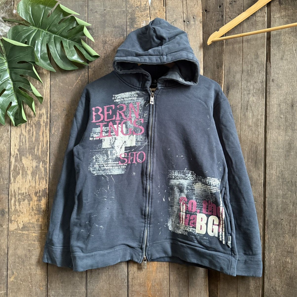 Japanese Brand Vintage Bernings Sho Punk Hoodie Size US M / EU 48-50 / 2 - 1 Thumbnail